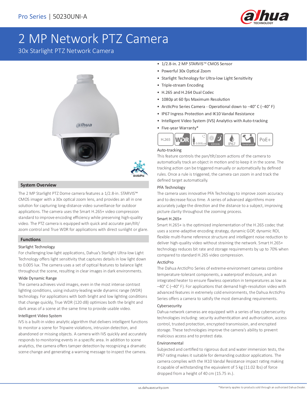 Dahua 50230UNI-A Datasheet