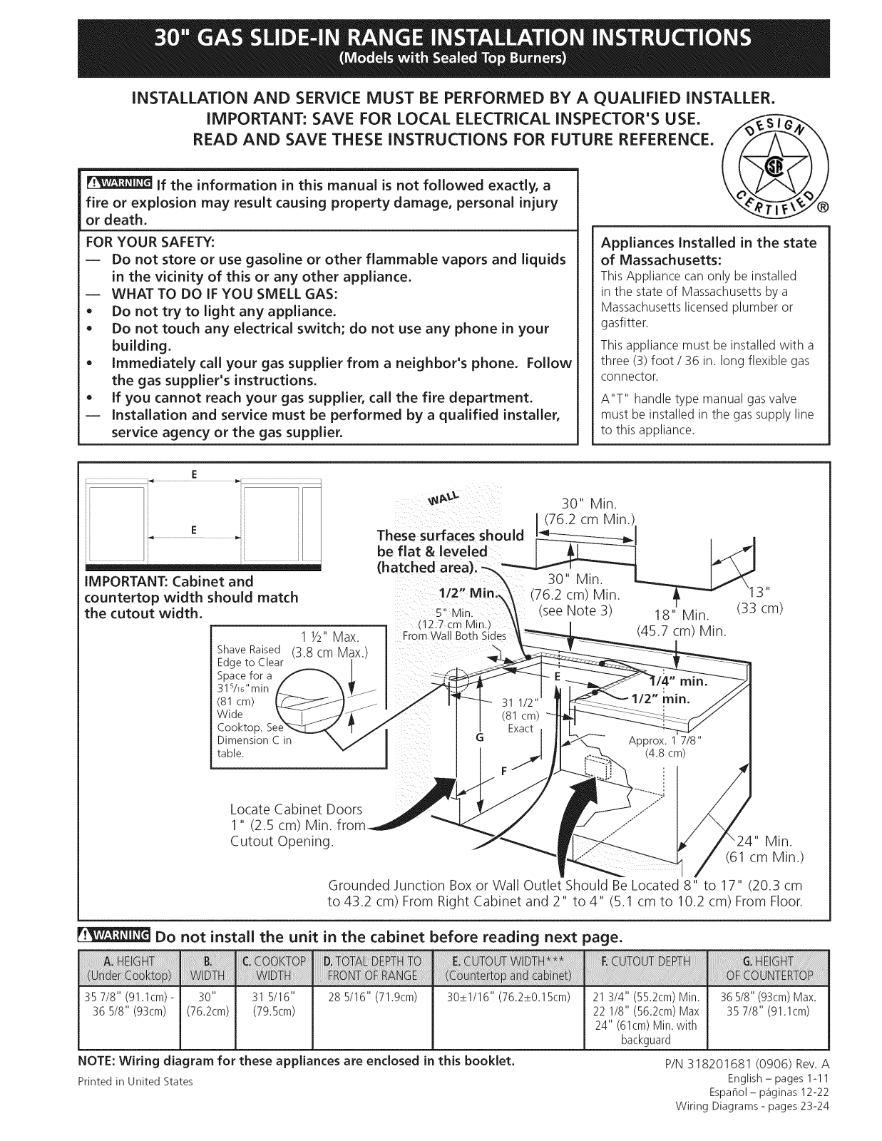 Kenmore 79036933900, 79036939900, 79036932900, 79036909900, 79036902900 Installation Guide - ManualMachine.com