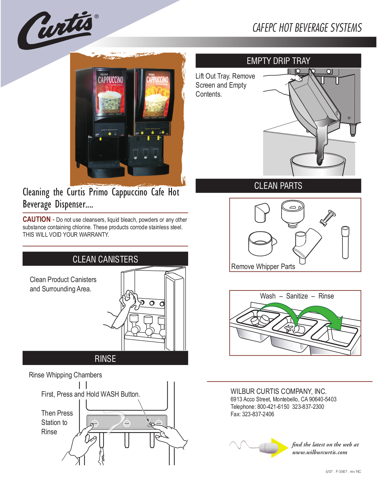 Wilbur Curtis CAFEPC Installation  Manual