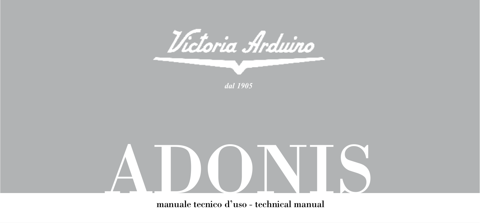 Victoria Arduiro Adonis 3 Groups User Manual