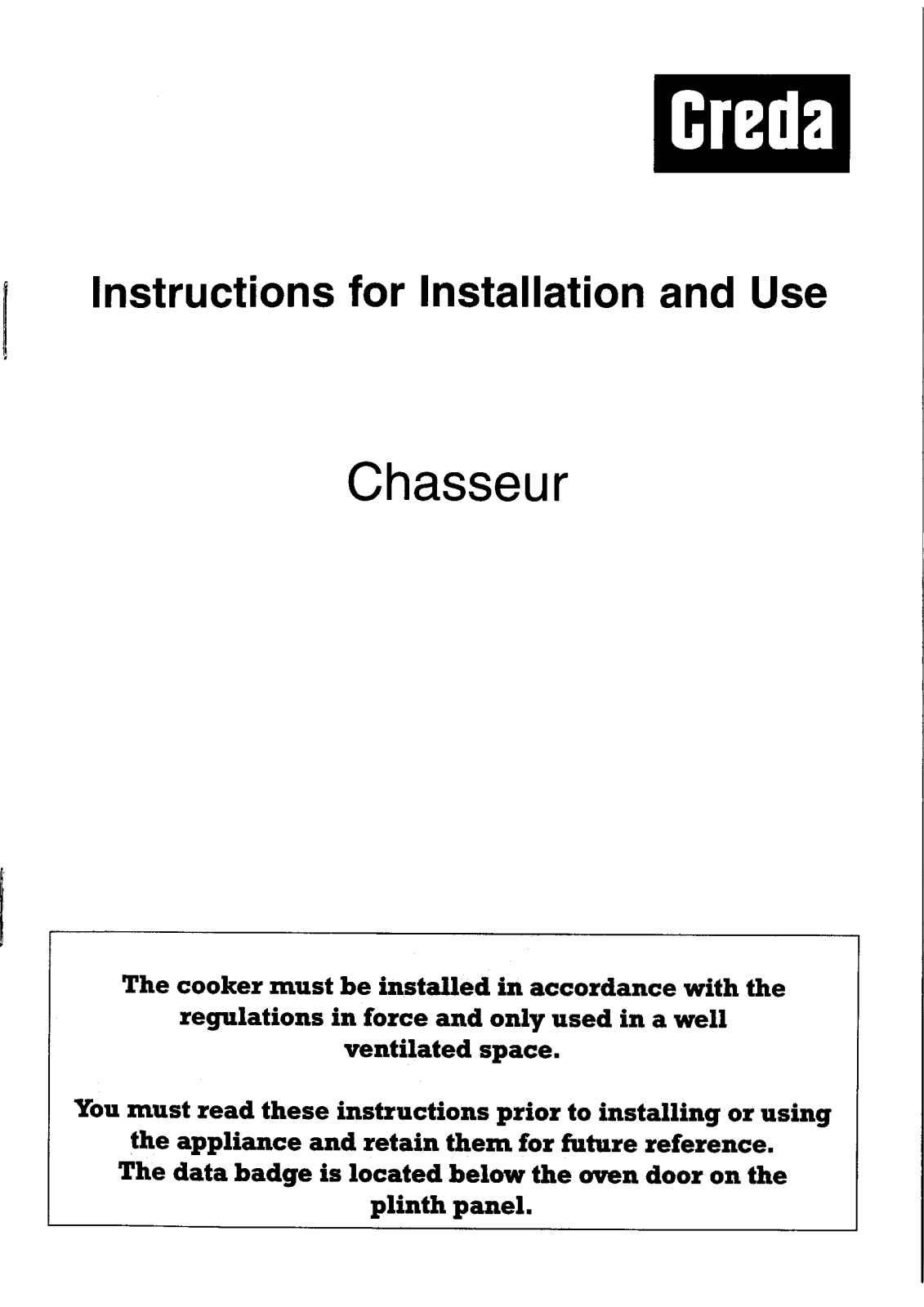 Creda 41258 Instruction Manual