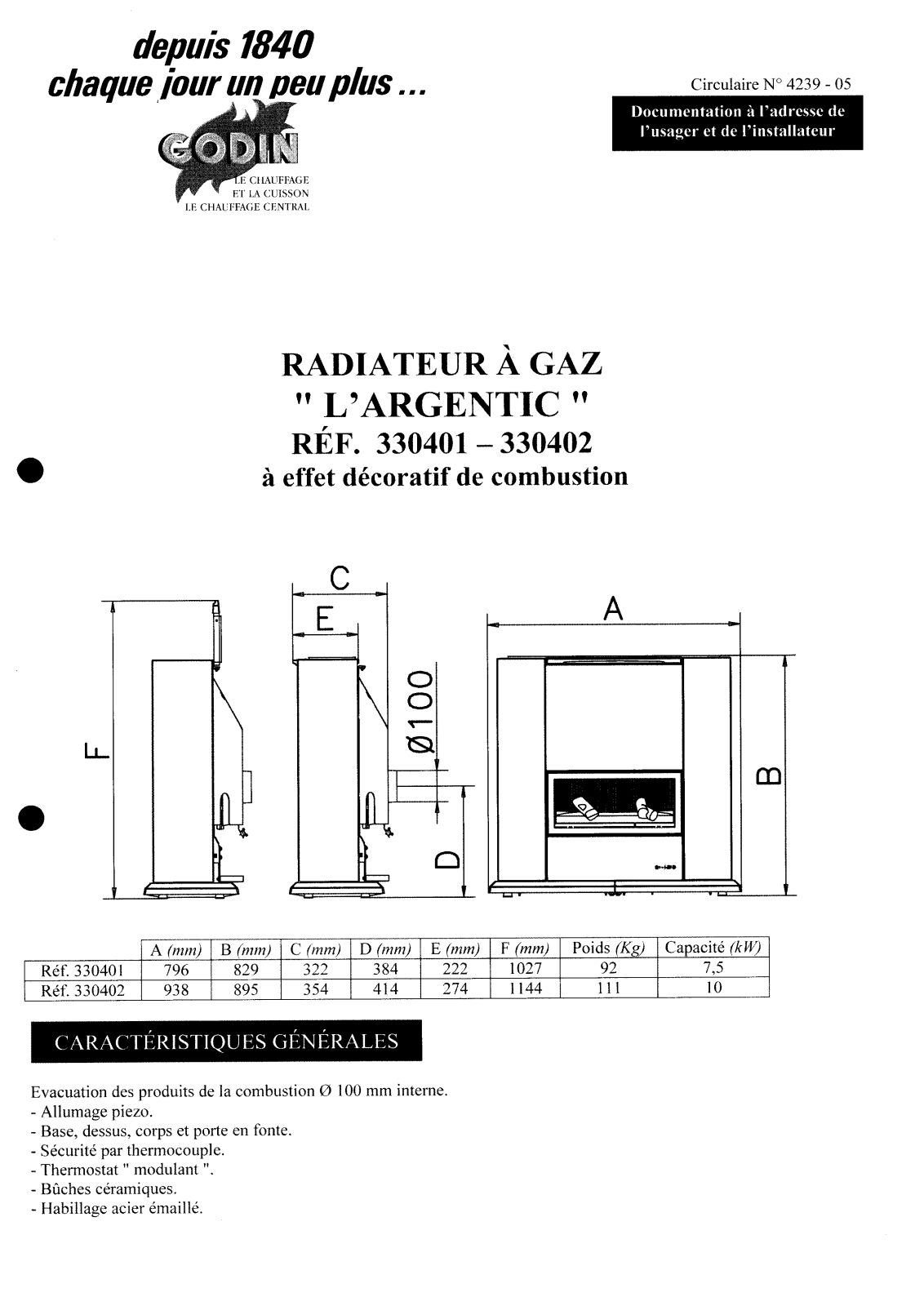 GODIN 330401, 330402 User Manual