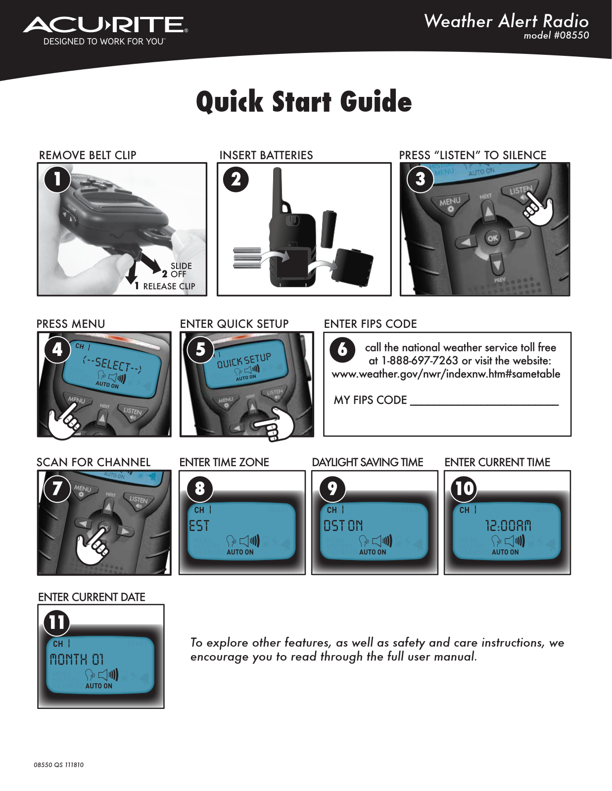 Acu-Rite 08550 User Manual