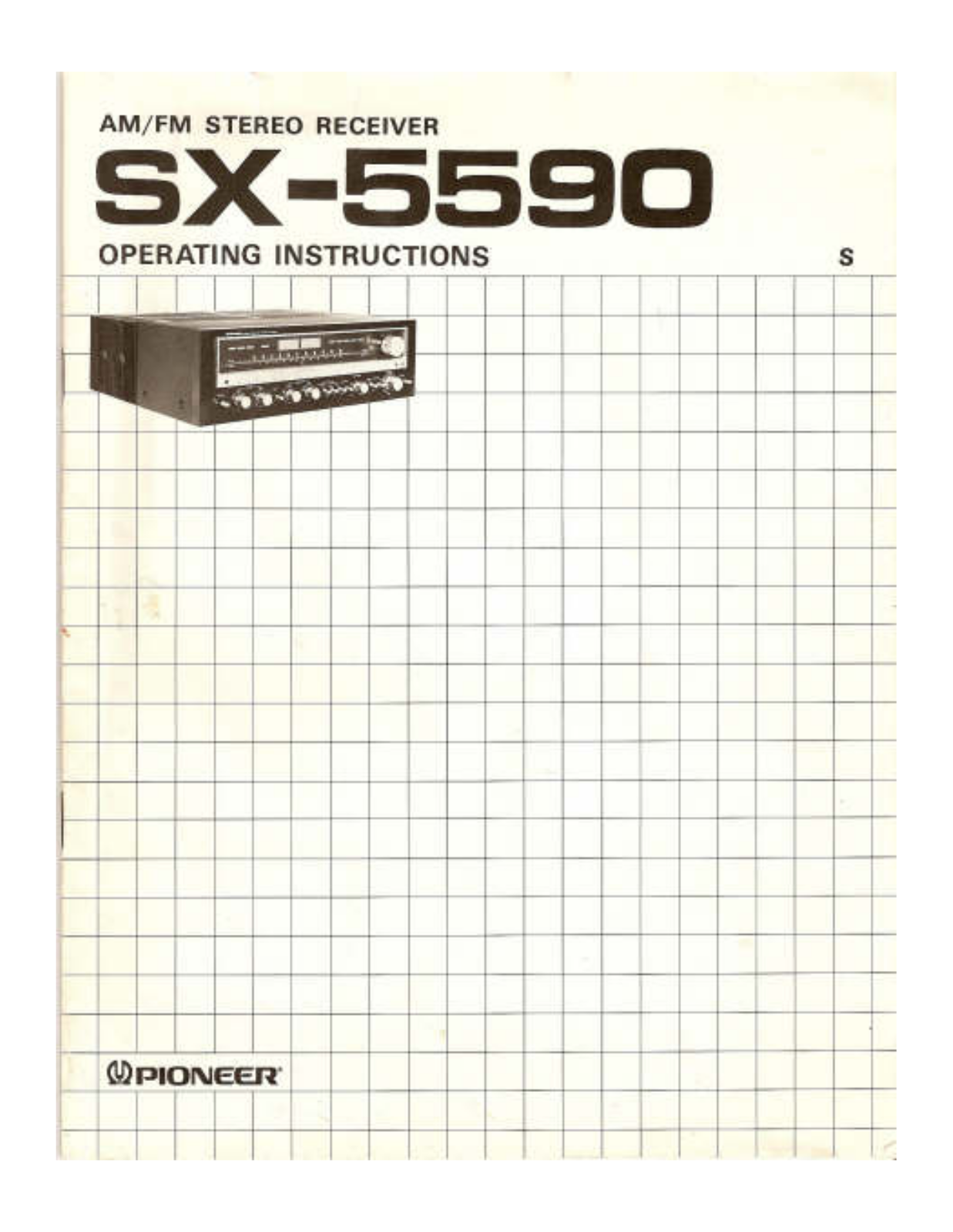 Pioneer SX-5590 Owners manual