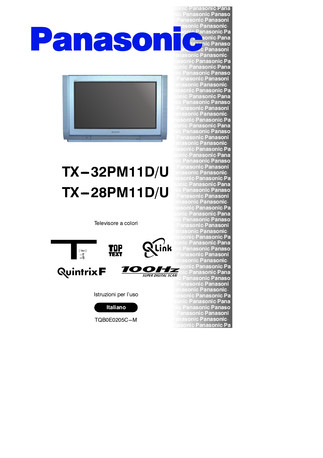 PANASONIC TX-32PM11DU, TX-28PM11DU User Manual