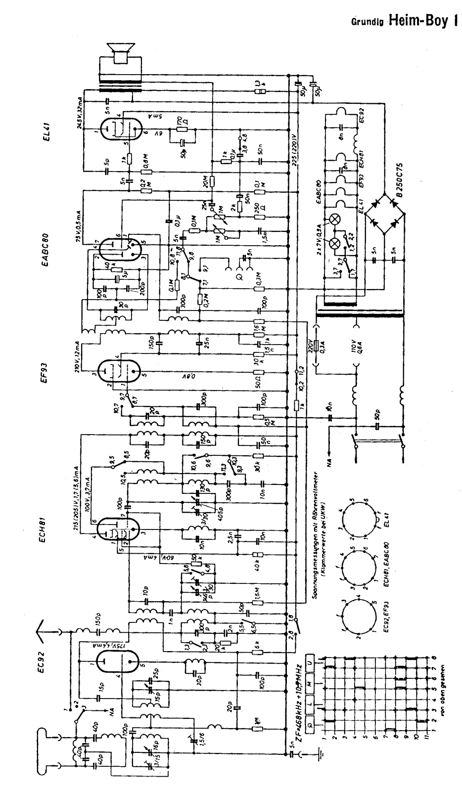 Grundig Heim-Boy-1 Schematic