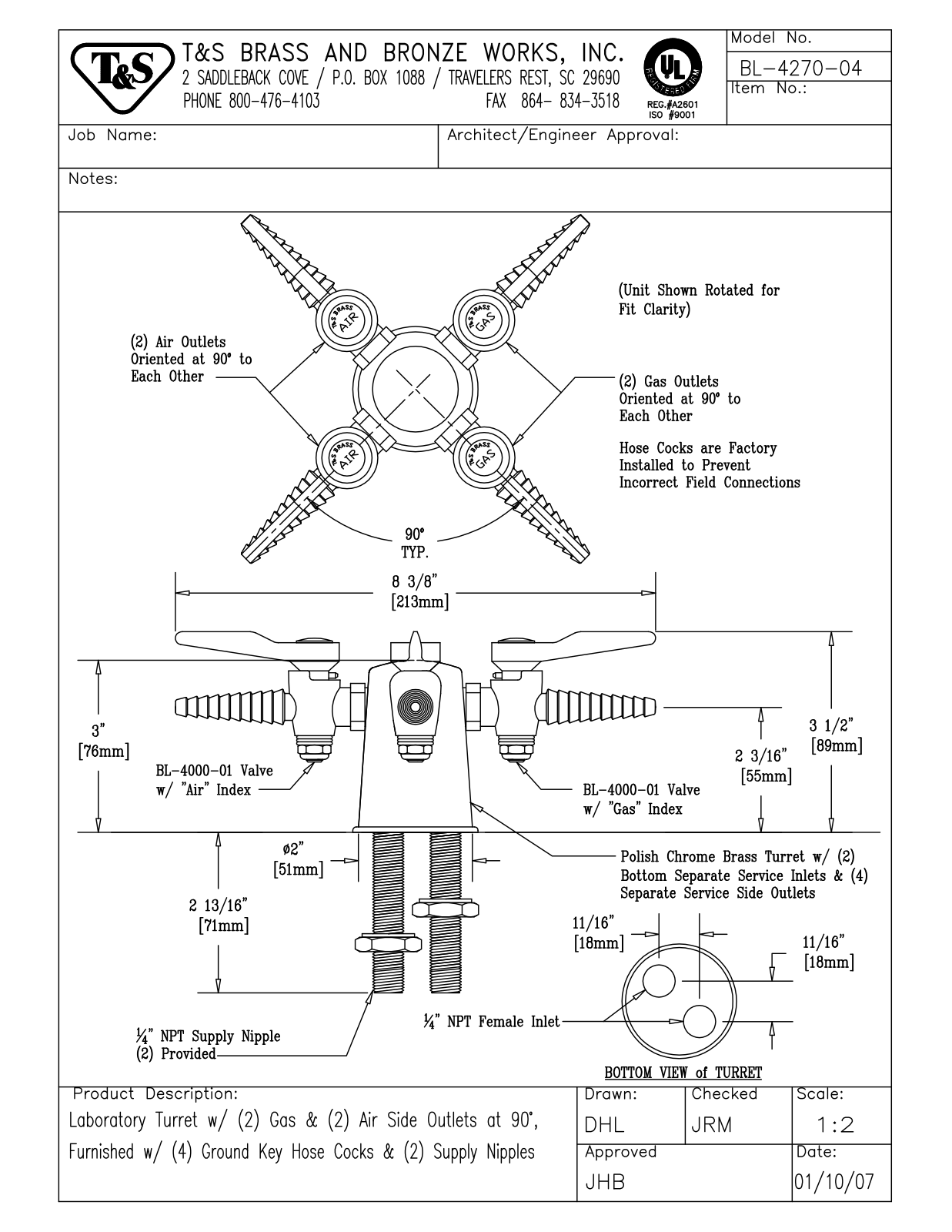 T&S Brass BL-4270-04 User Manual