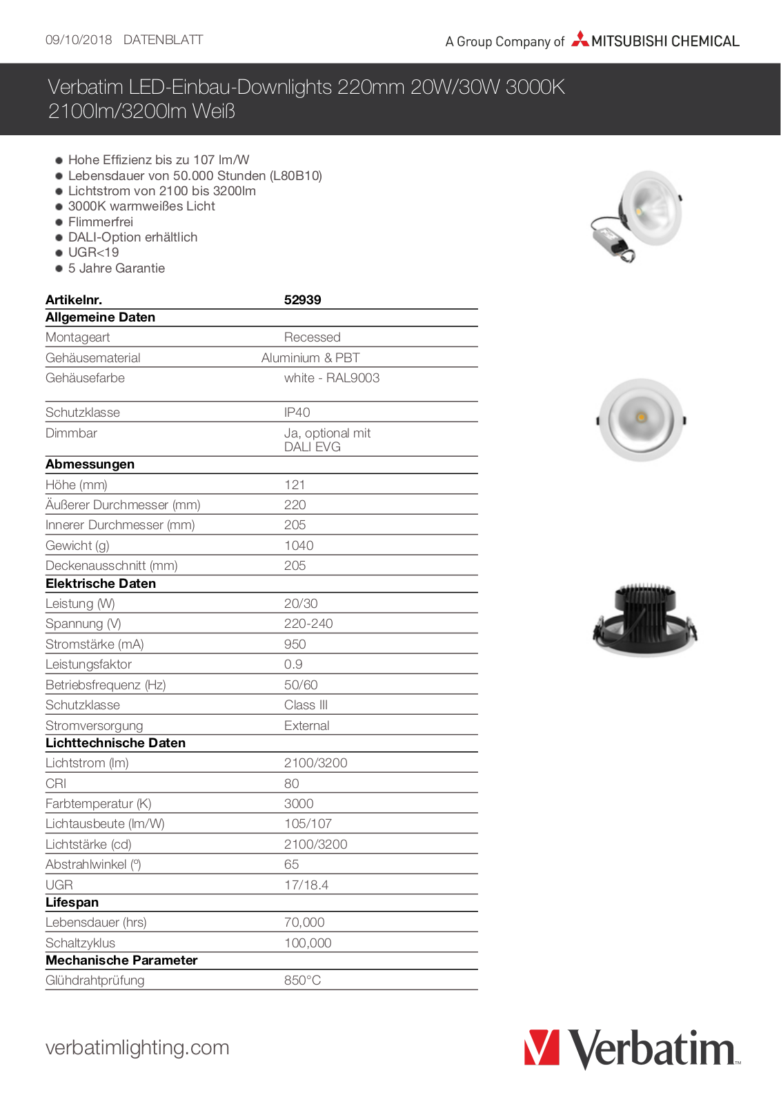 Verbatim 52939 Service Manual