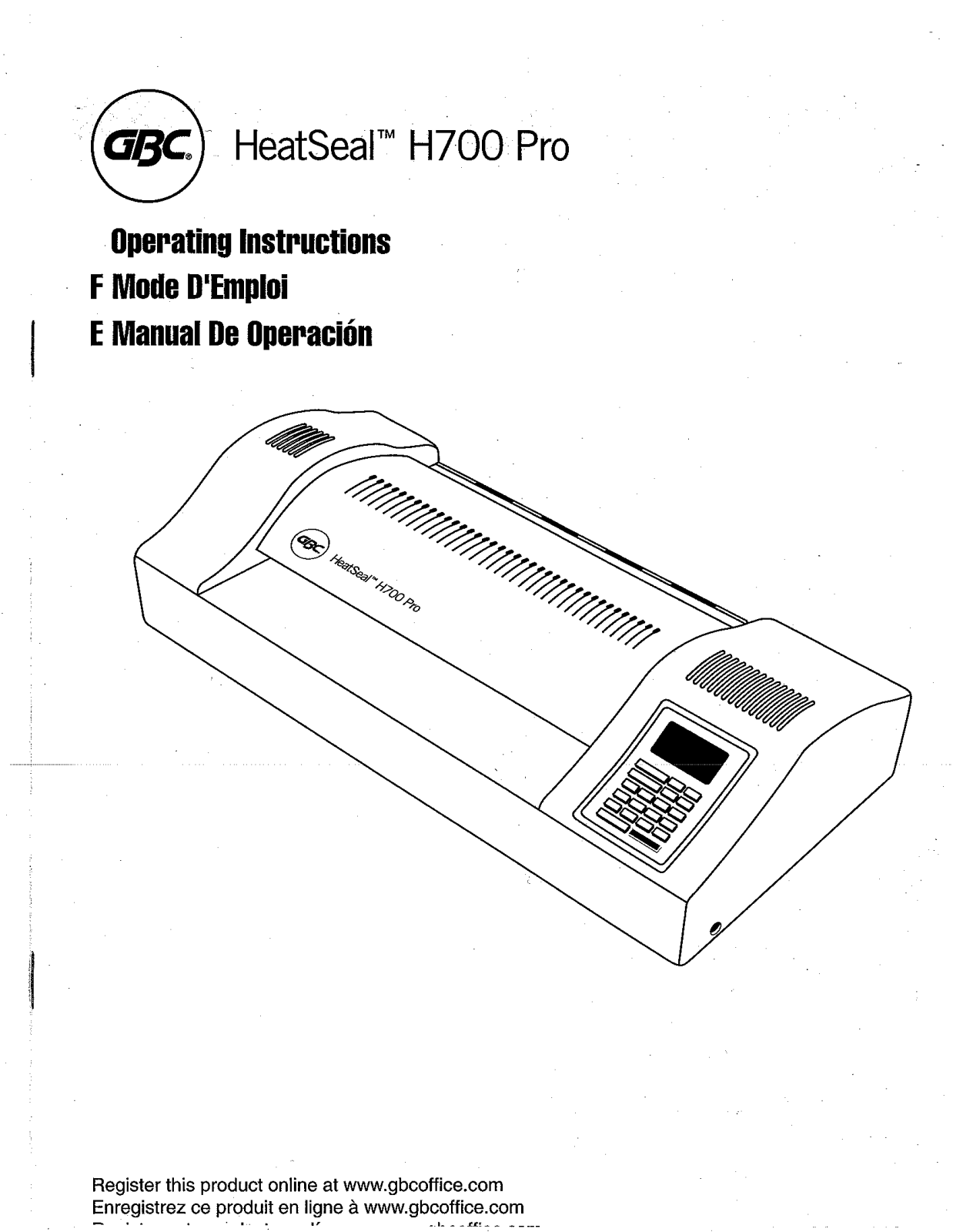 GBC H700 Pro User Manual