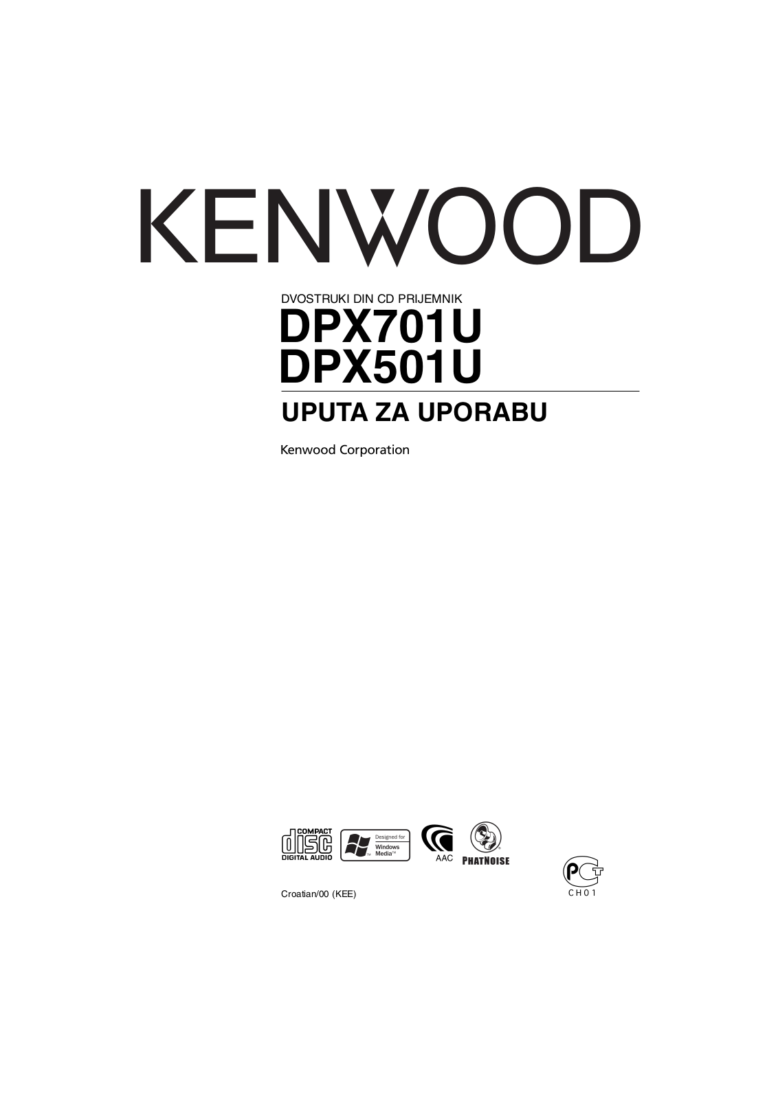 KENWOOD DPX701U, DPX501U User Manual