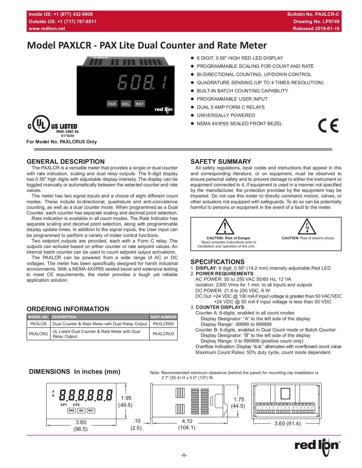 Red Paxlcr User Manual