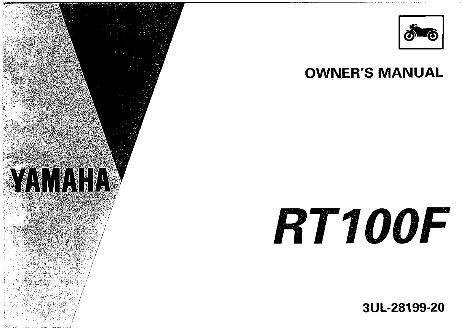 Yamaha RT100 F 1994 Owner's manual