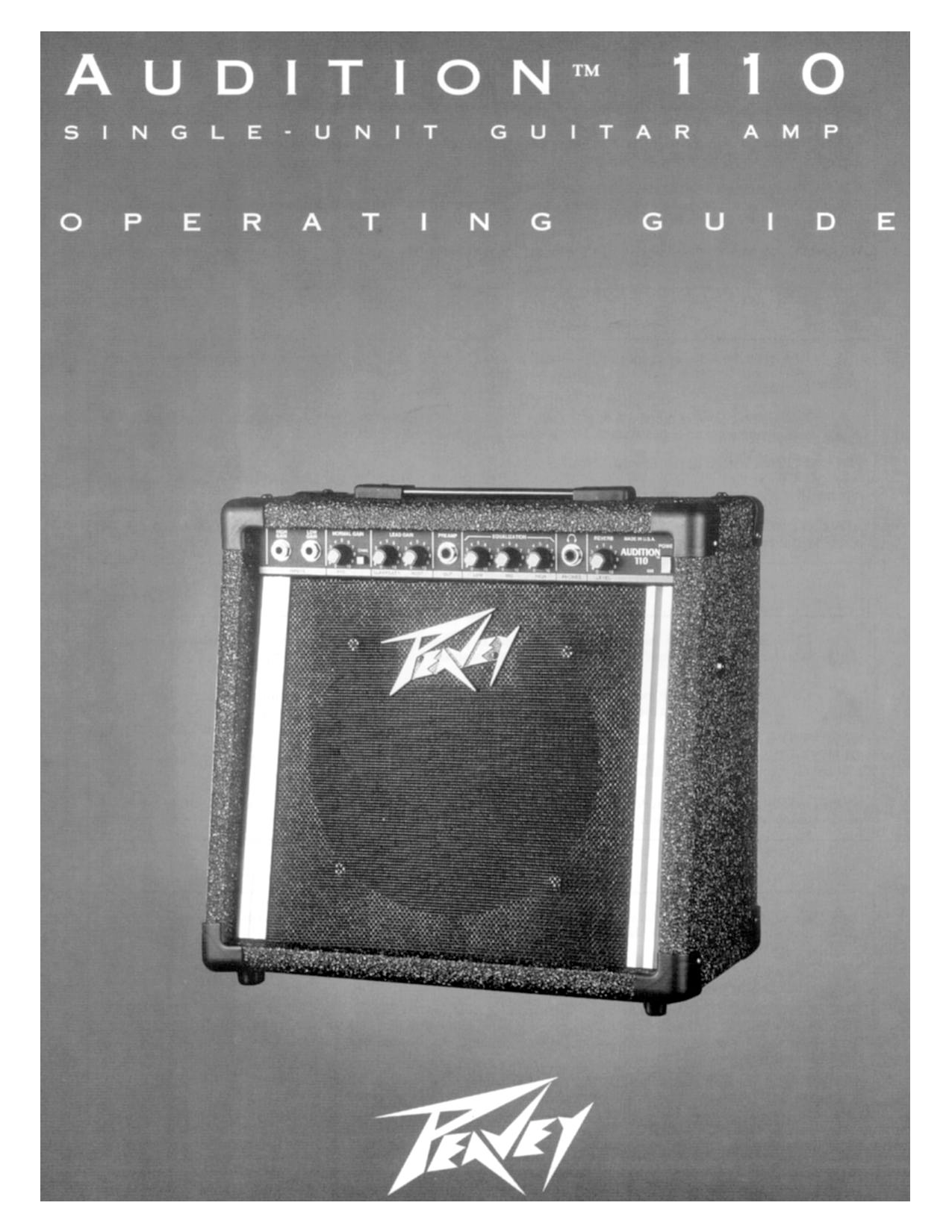 Peavey AUDITION 110 User Manual