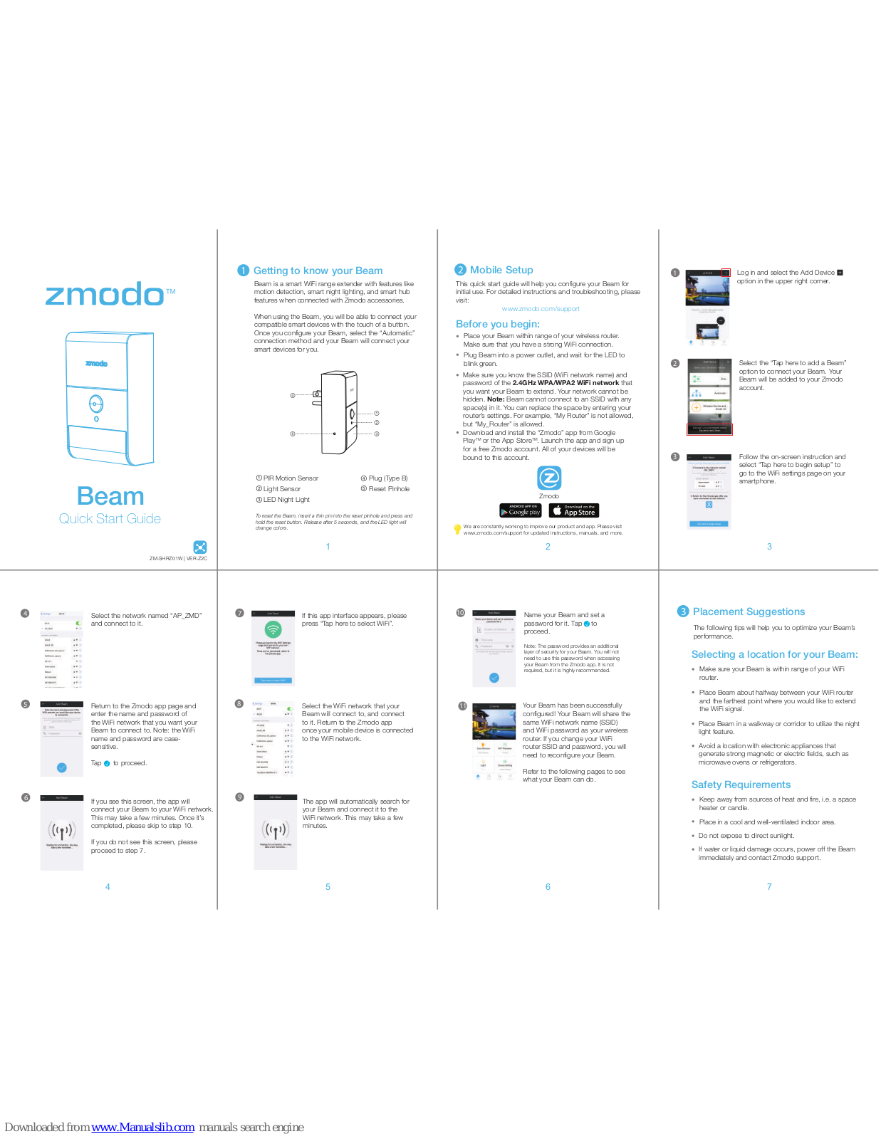 ZMODO Beam Quick Start Manual