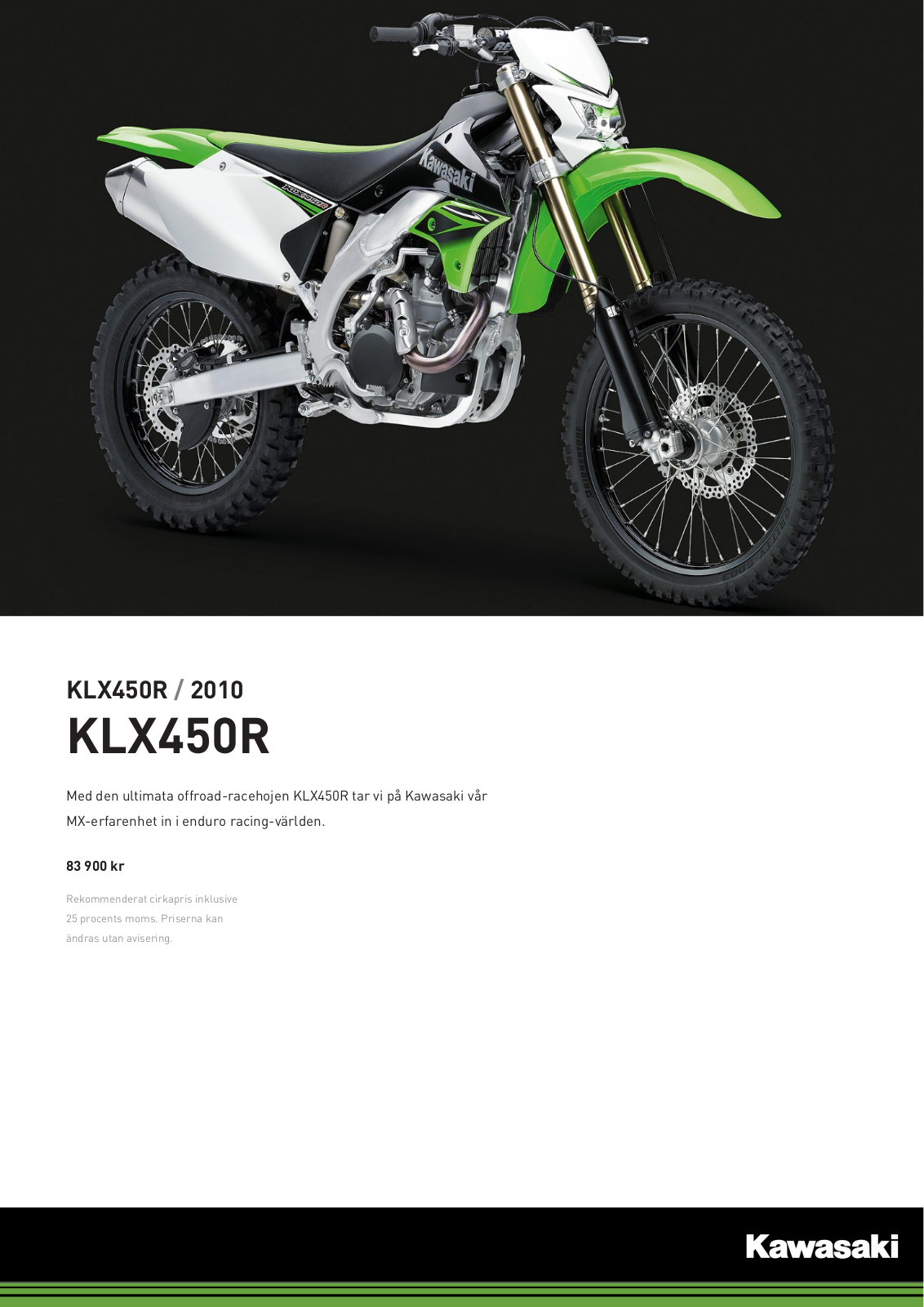 Kawasaki KLX 450R Brochure