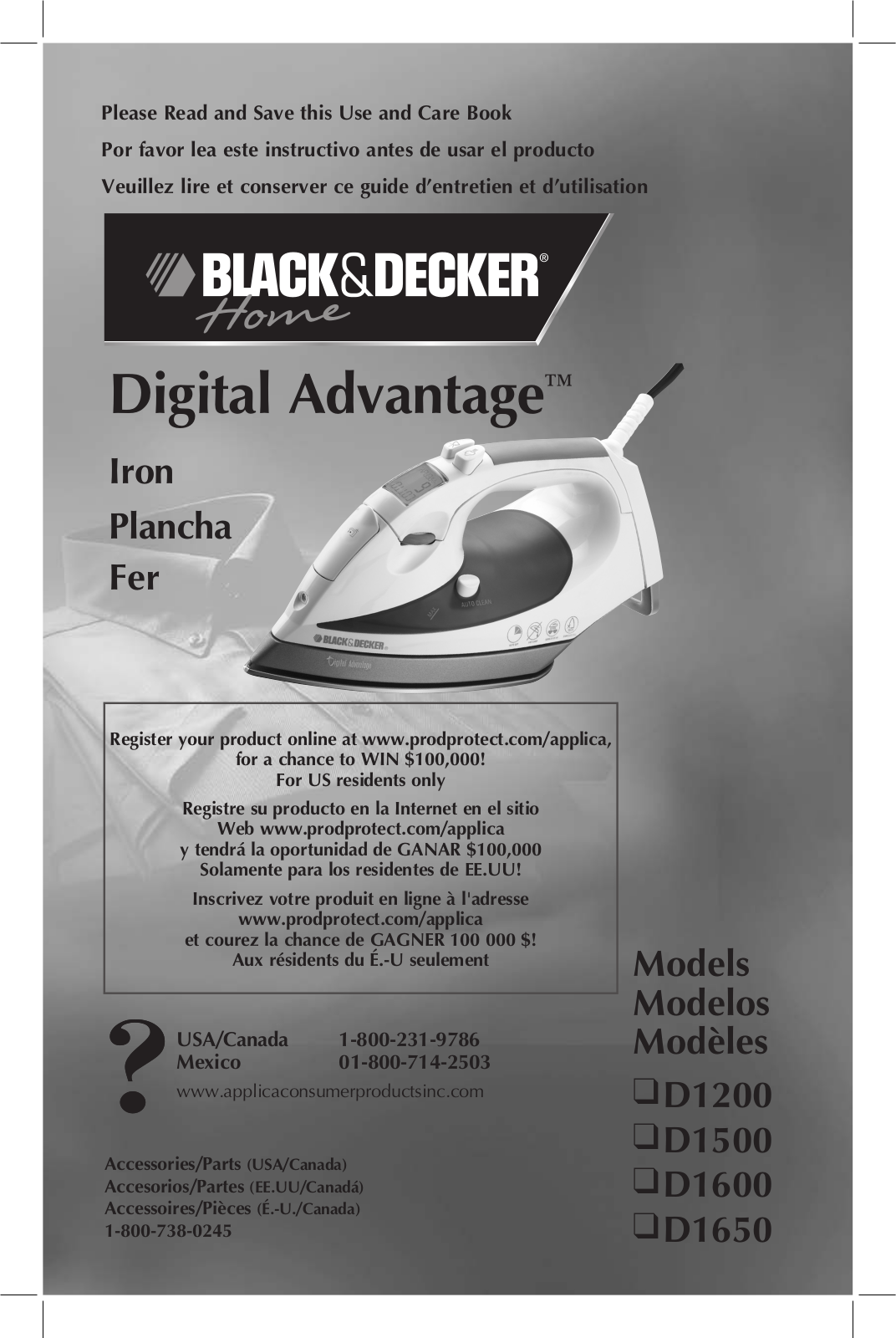 Black & Decker D1200, D1500, D1600, D1650 User Manual