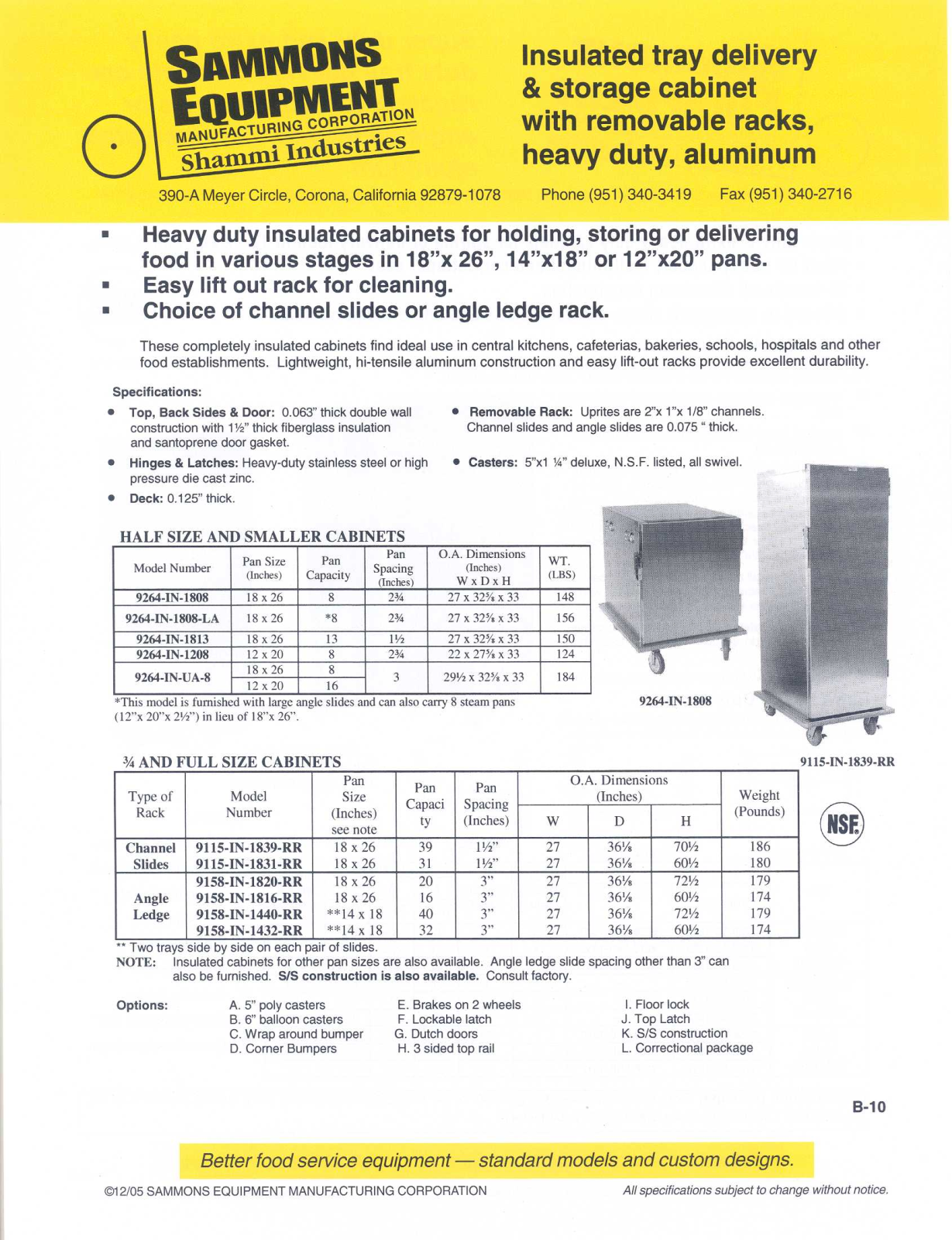 Sammons Equipment 9115-IN-1831-RR User Manual