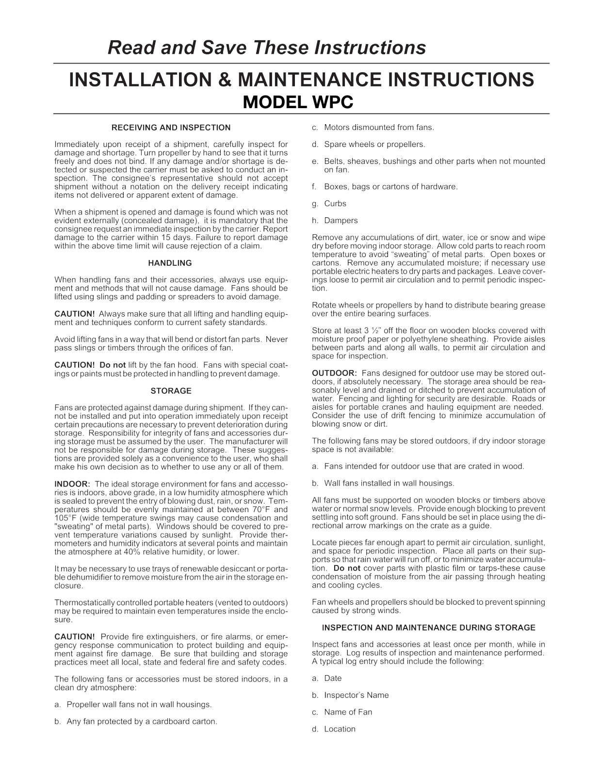 CaptiveAire WS24DC Installation  Manual