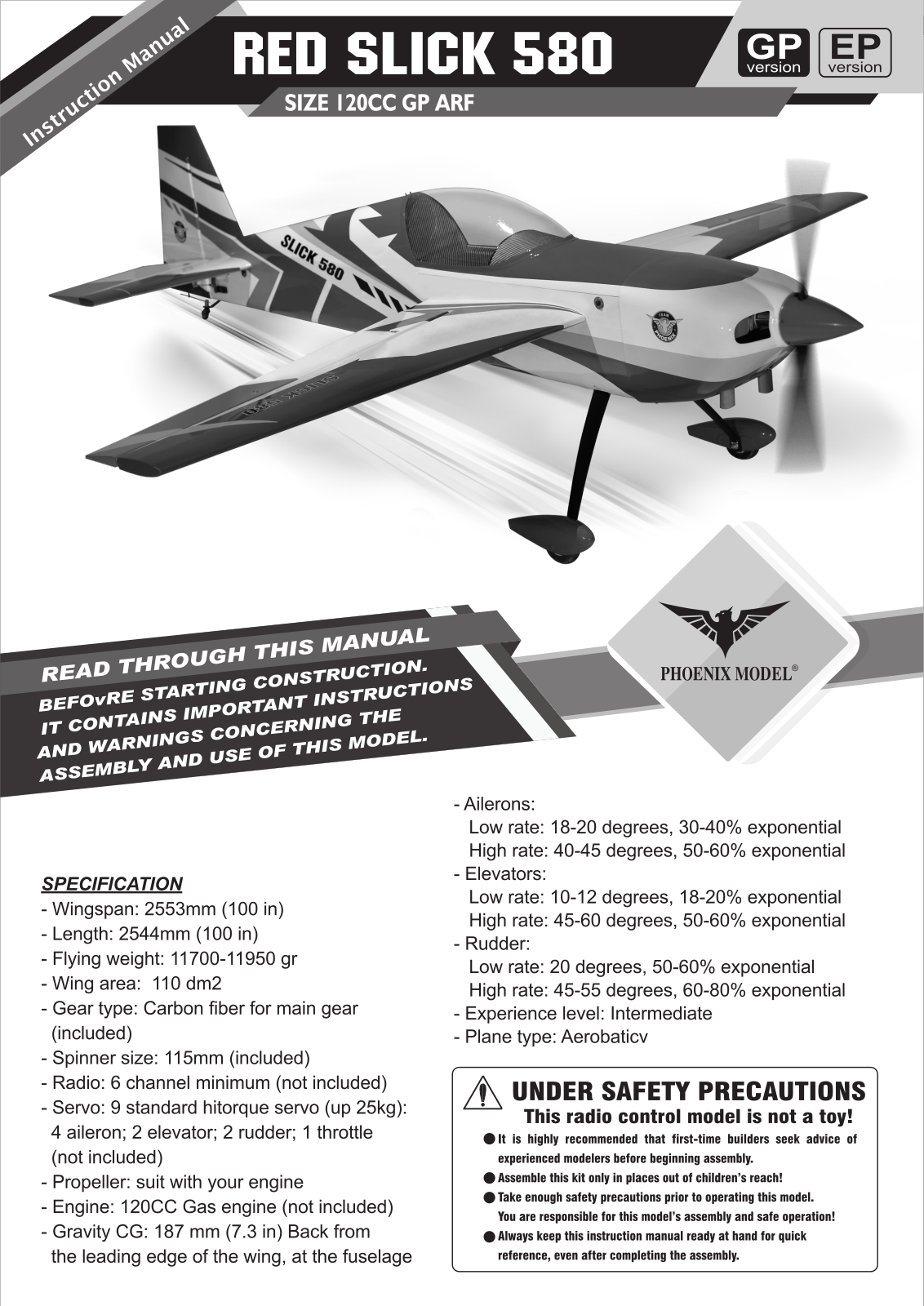 Phoenix Model Slick 580 100 User guide - ManualMachine.com