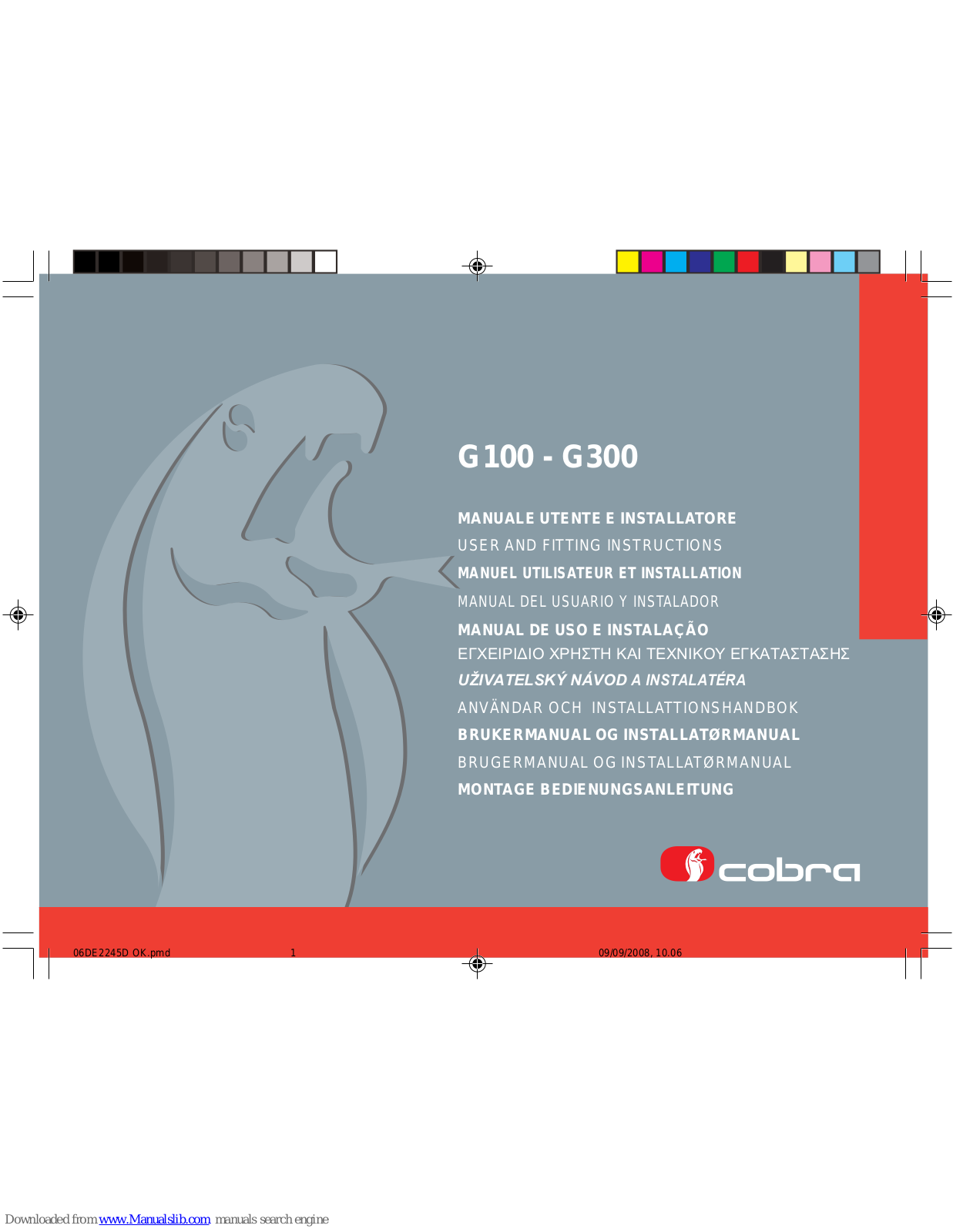 Cobra G100, G300 User Manual