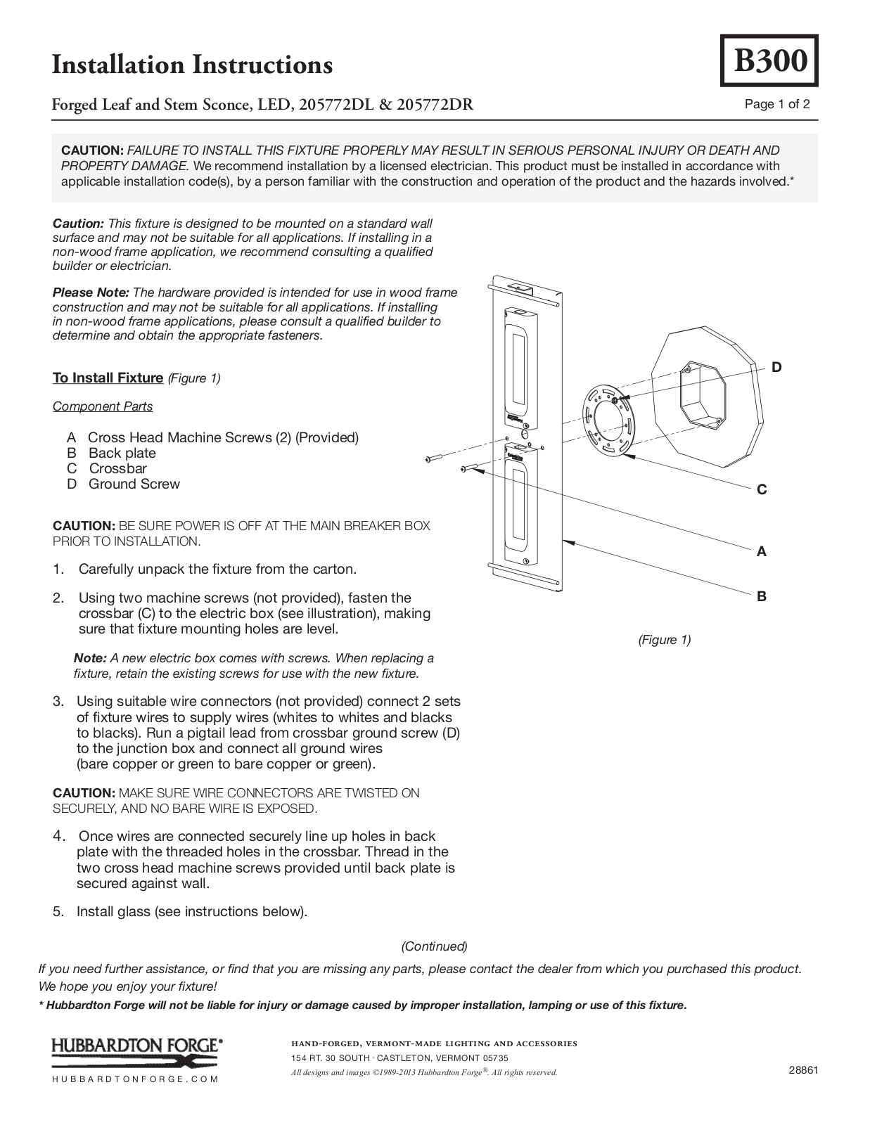 Hubbardton Forge 205772 User Manual