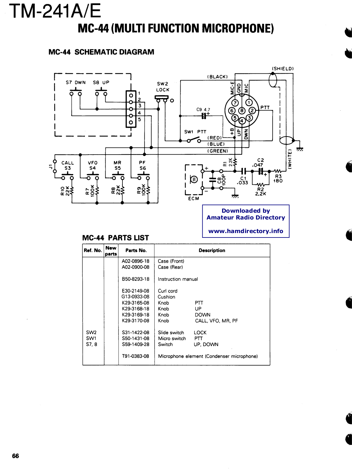 Kenwood MC-44 Schematics