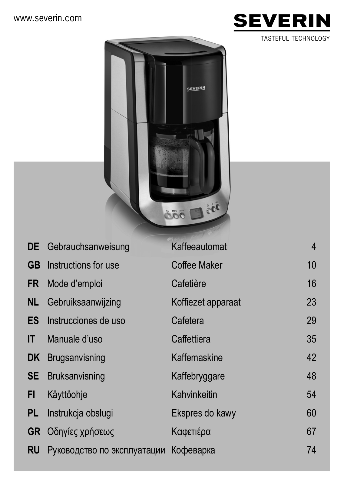 Severin KA 4460 User Manual