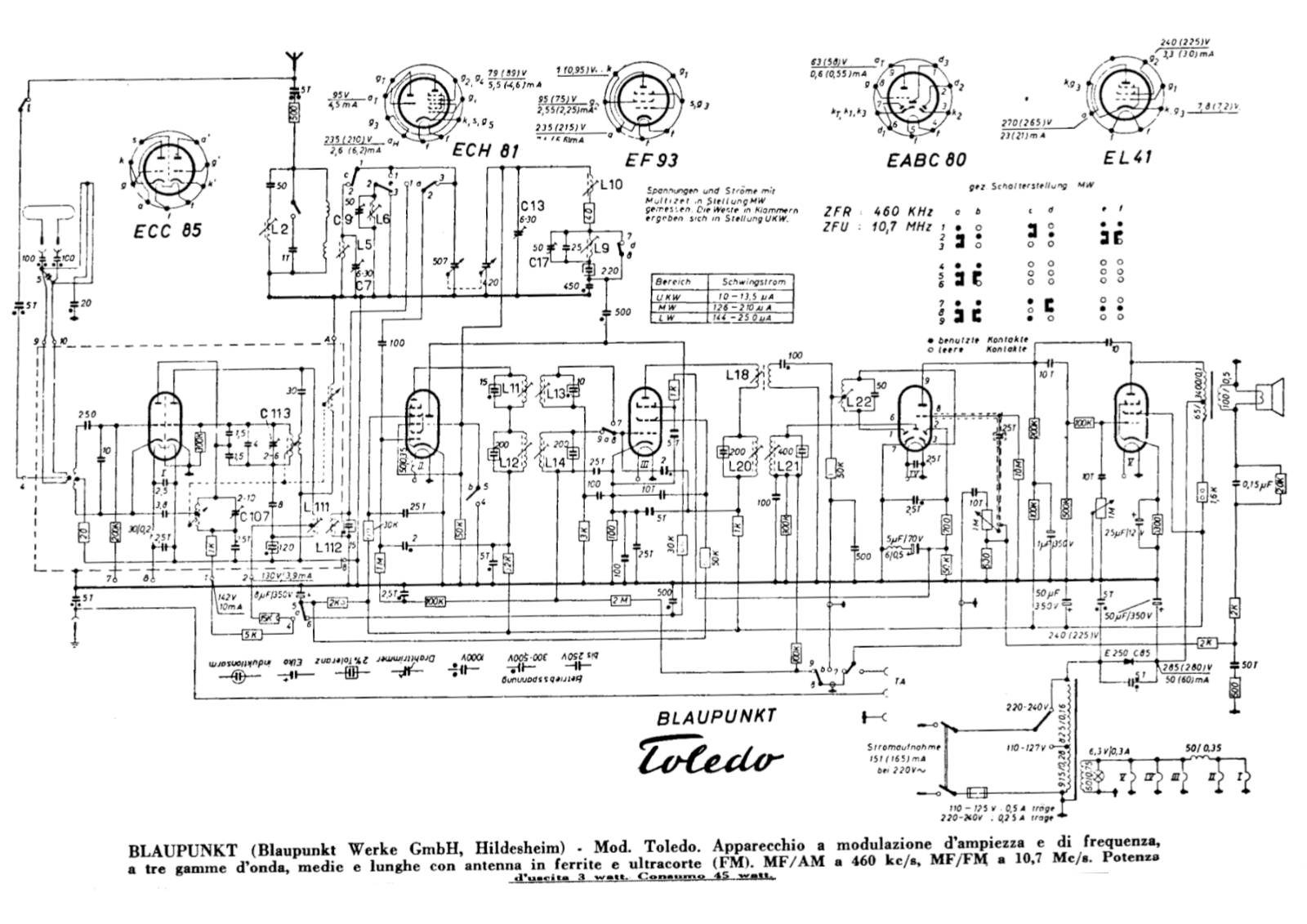 Blaupunkt toledo schematic