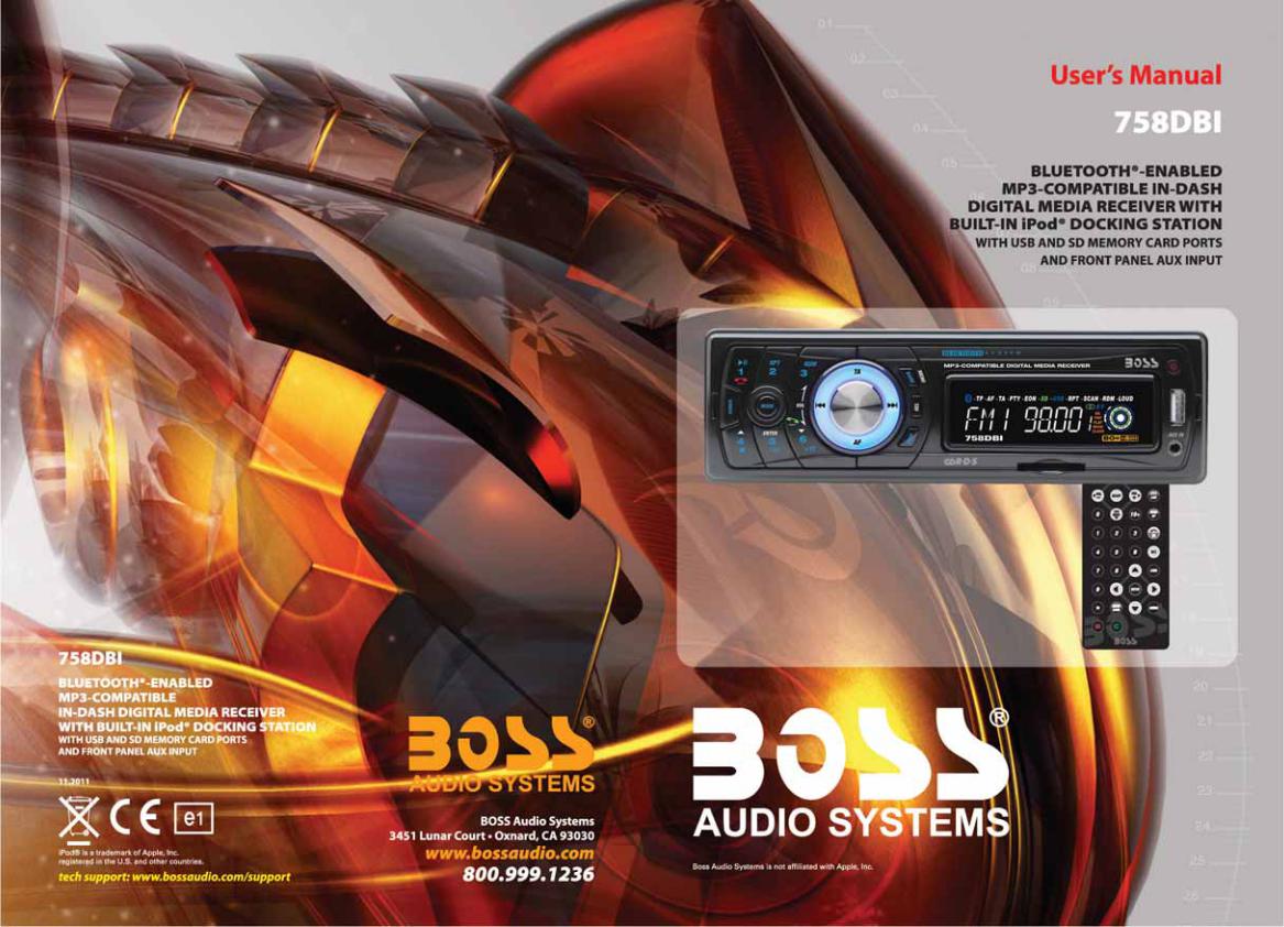 Boss Audio 758DBI User Manual