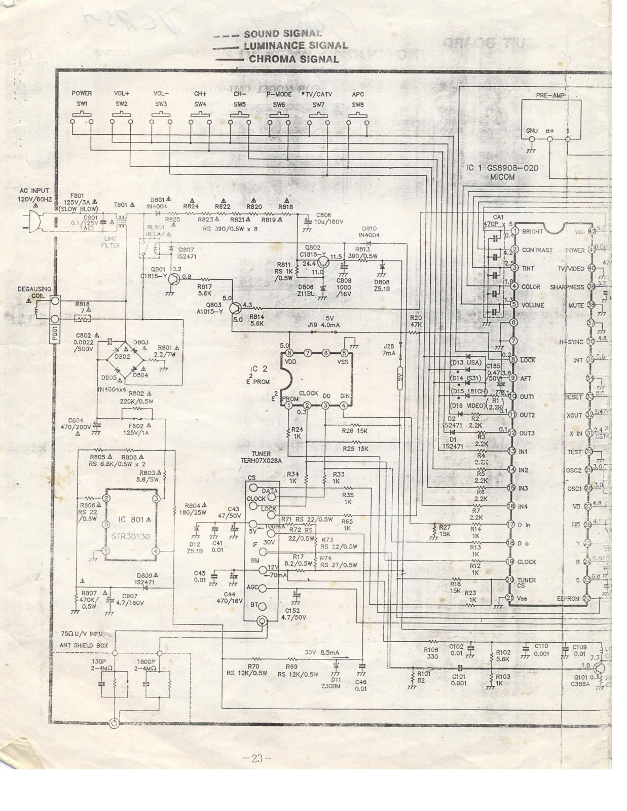 Goldstar CMT9702 Schematic