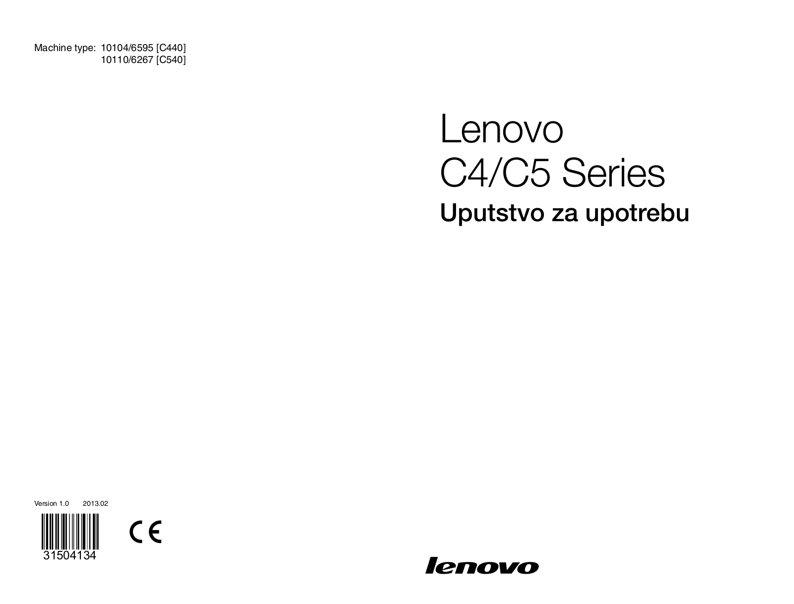 Lenovo C440, C540 User Guide