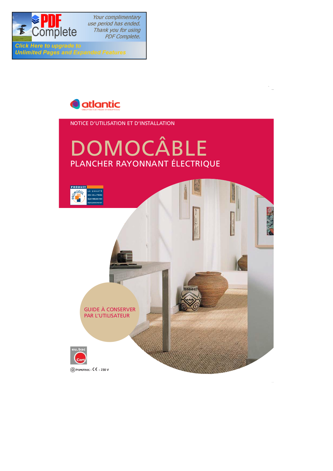 ATLANTIC DOMOCABLE User Manual