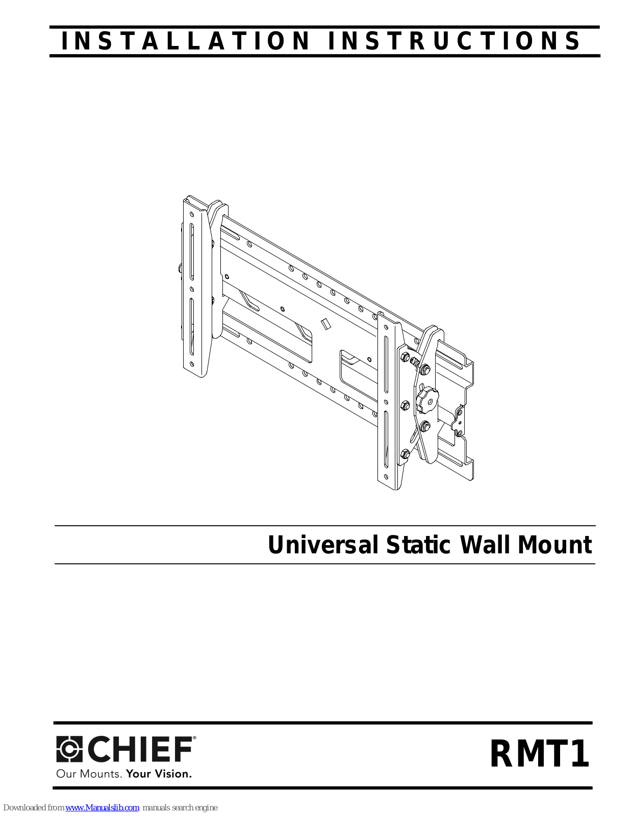 CHIEF RMT1 Installation Instructions Manual