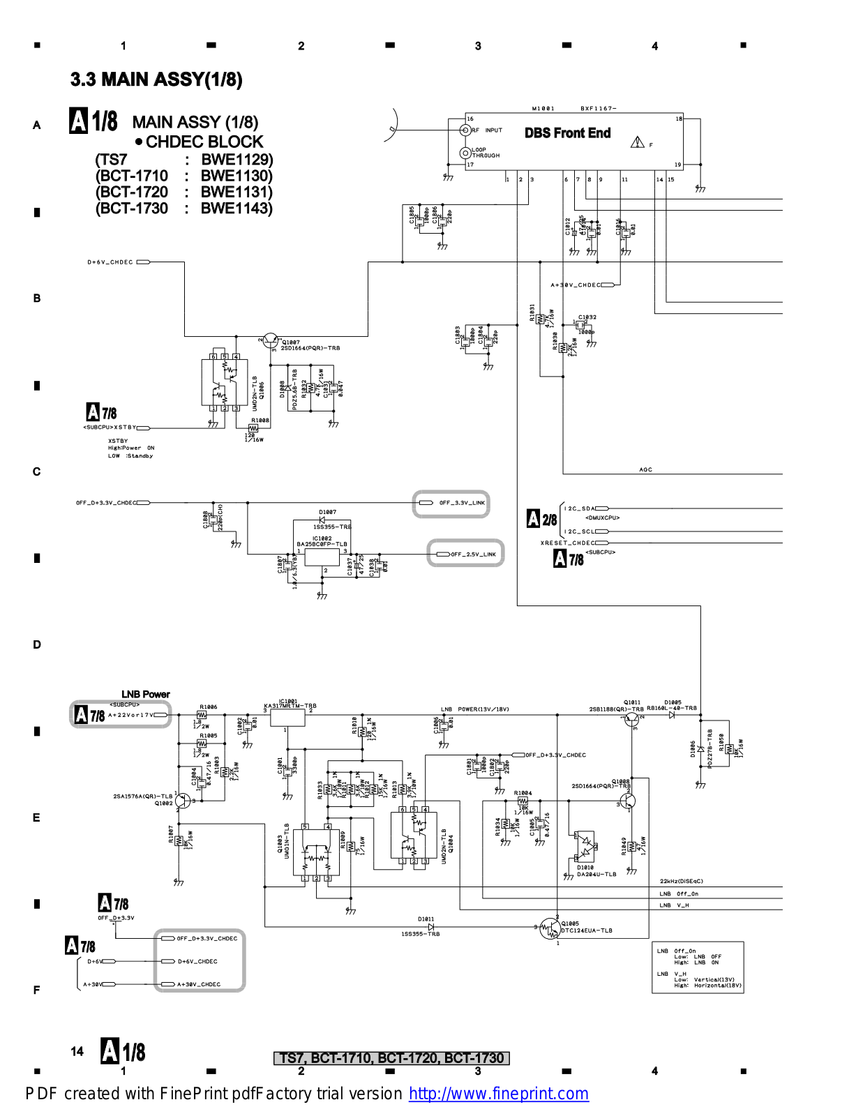 Pioneer BCT-1530, BCT-1730 Service Manual