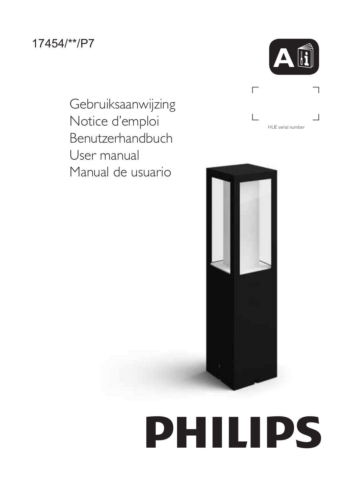 Philips Impress buitenlamp op sokkel basisset User manual