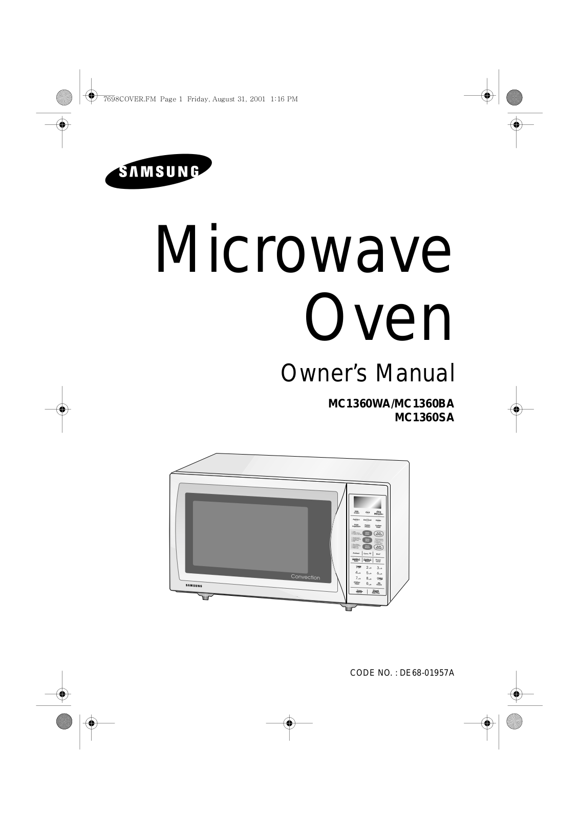 Samsung DE68-01957A, MC1360SA, MC1360BA User Manual