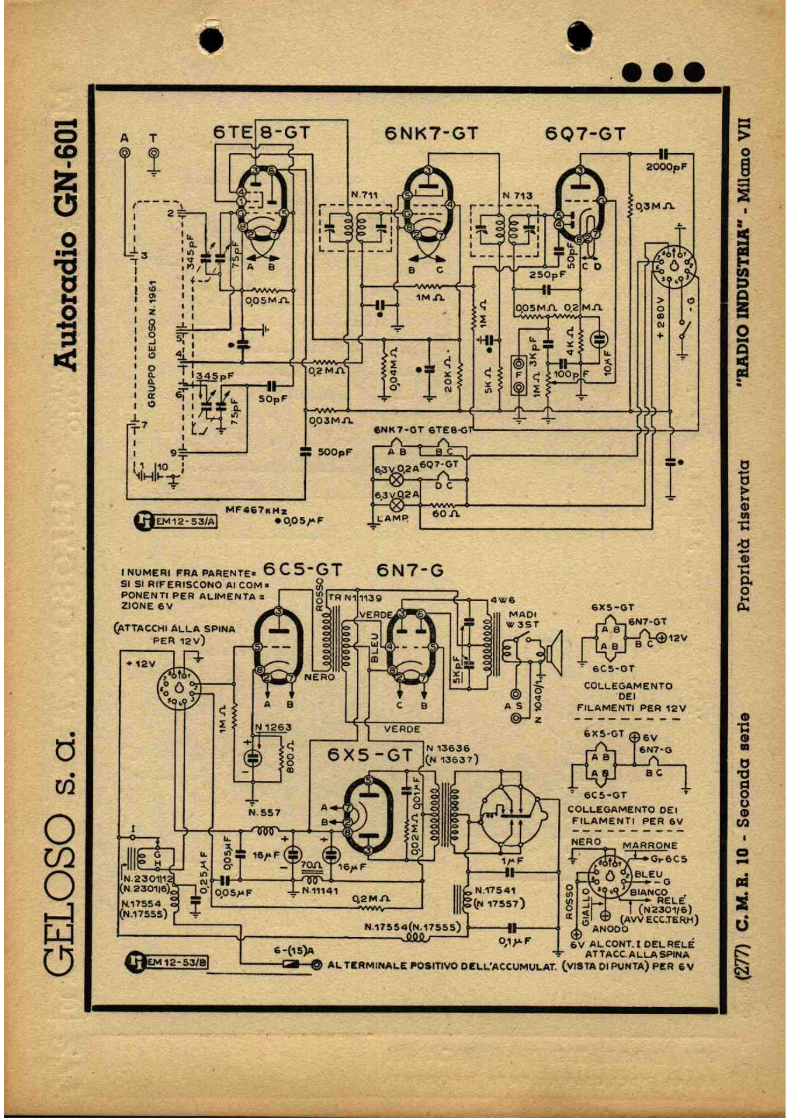 Geloso gn 601 schematic