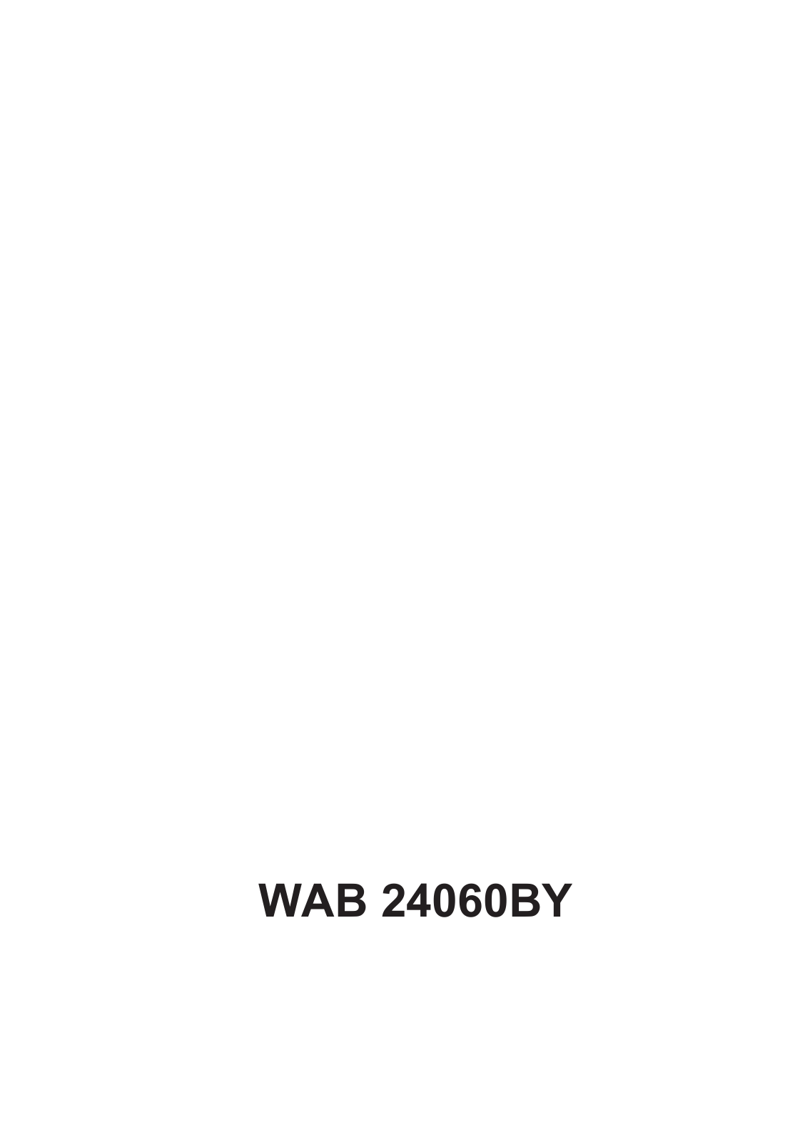 Bosch WAB24060BY User Manual