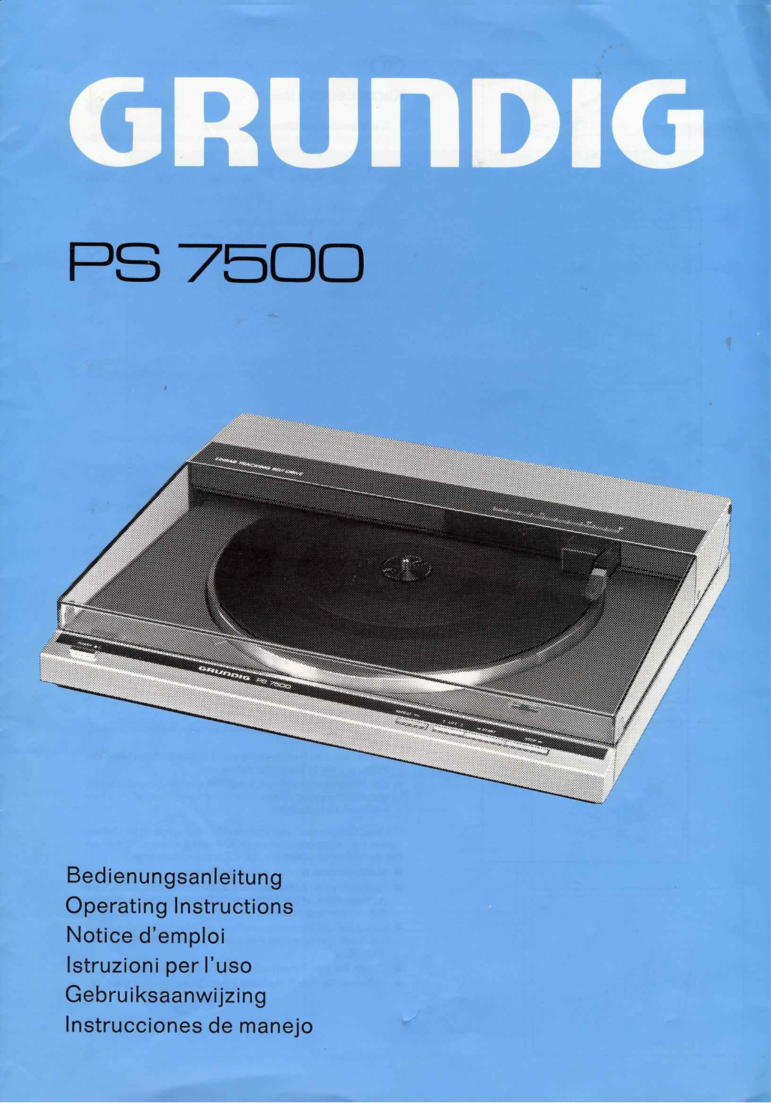 Grundig MV-4-PS-7500 Owners Manual