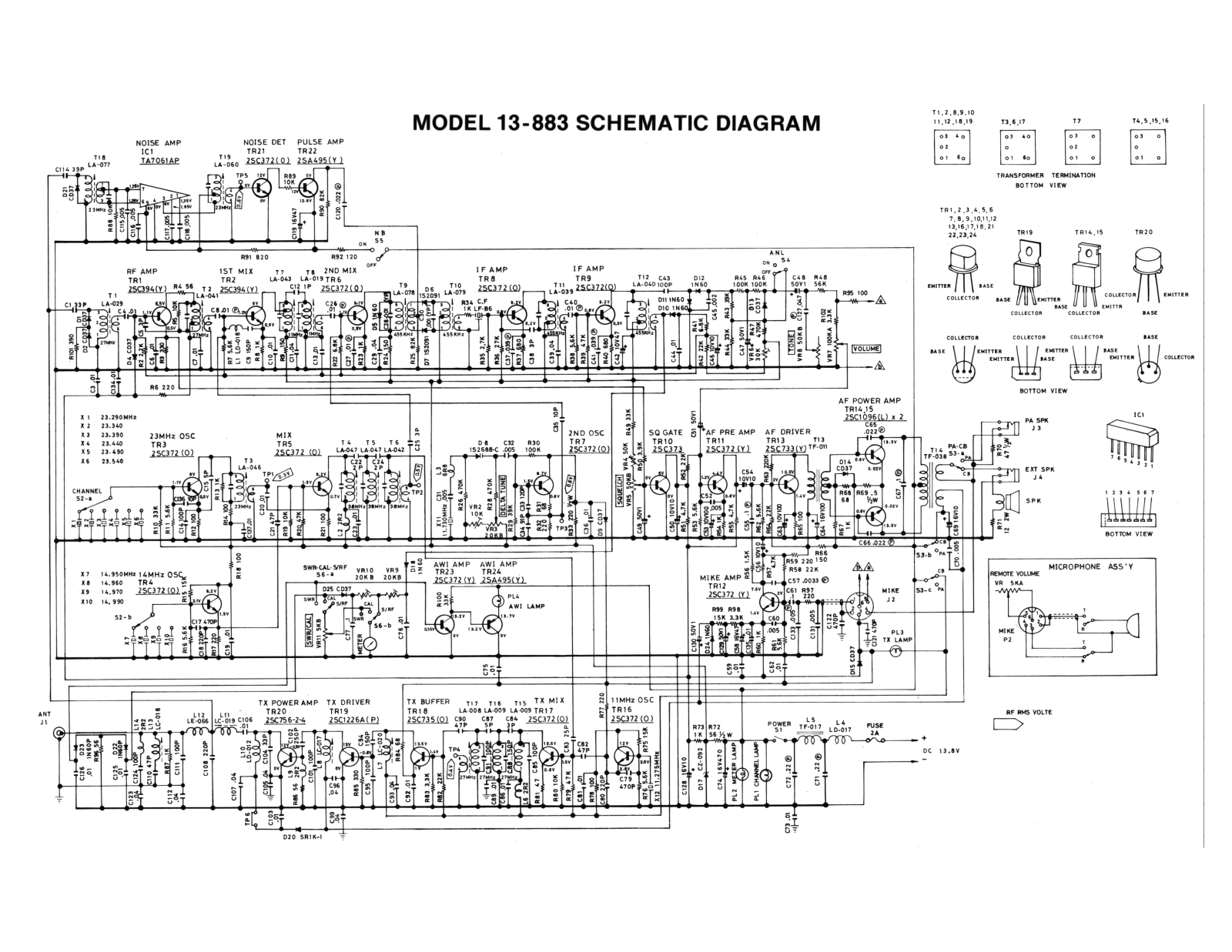 Midland 13-883 Schematic