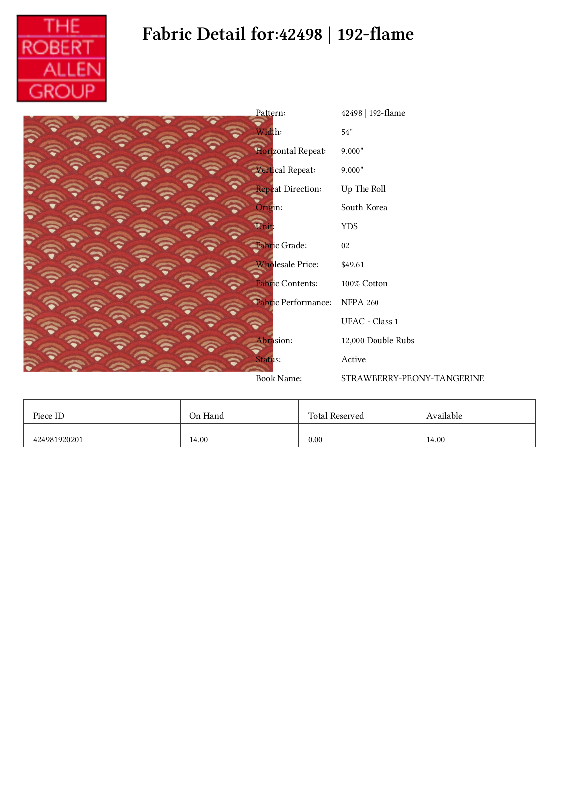 Duralee CRAL4743 Specifications - ManualMachine.com