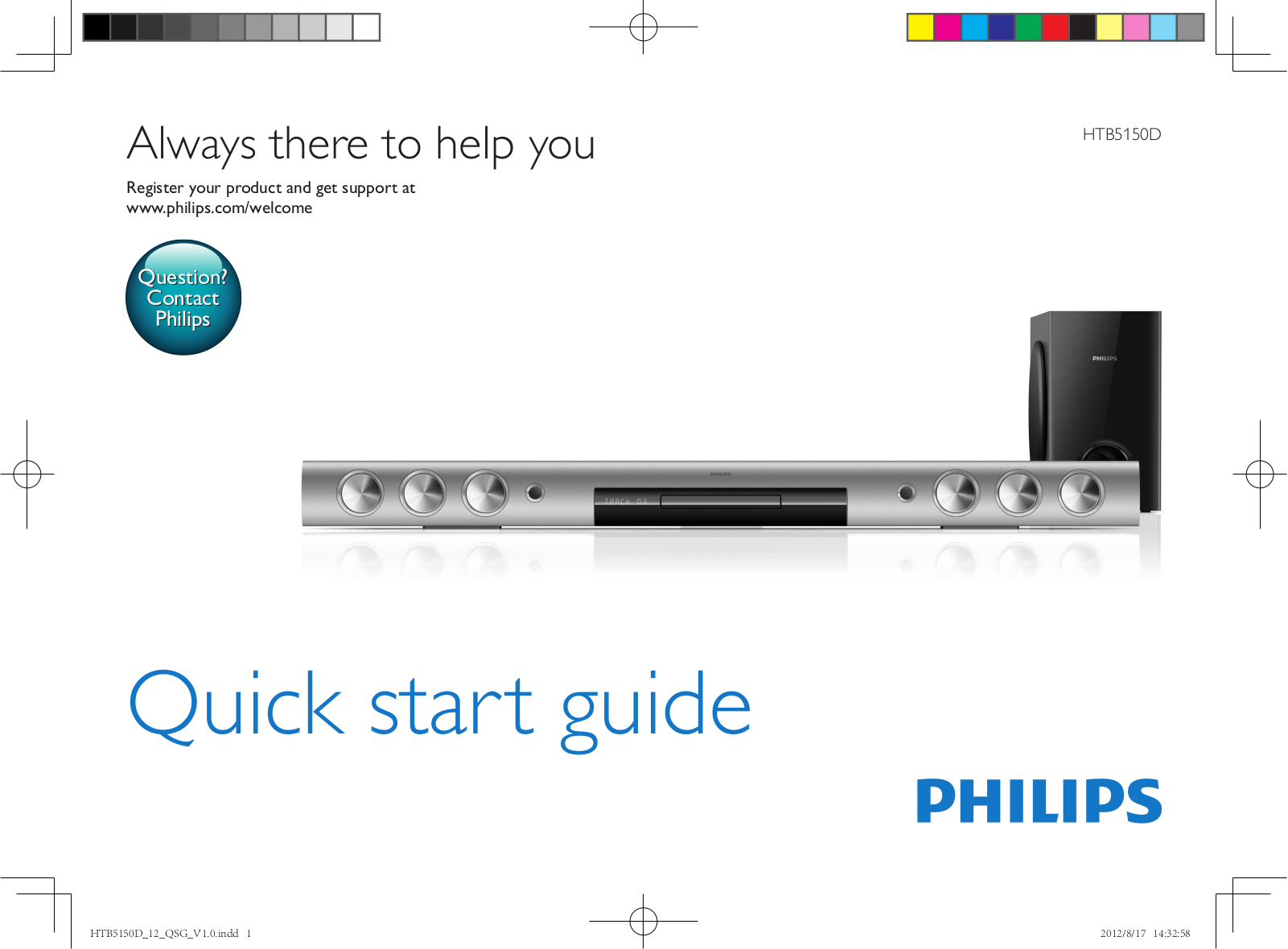 Philips Sistema de cine en casa SoundBar con Blu-ray User Manual