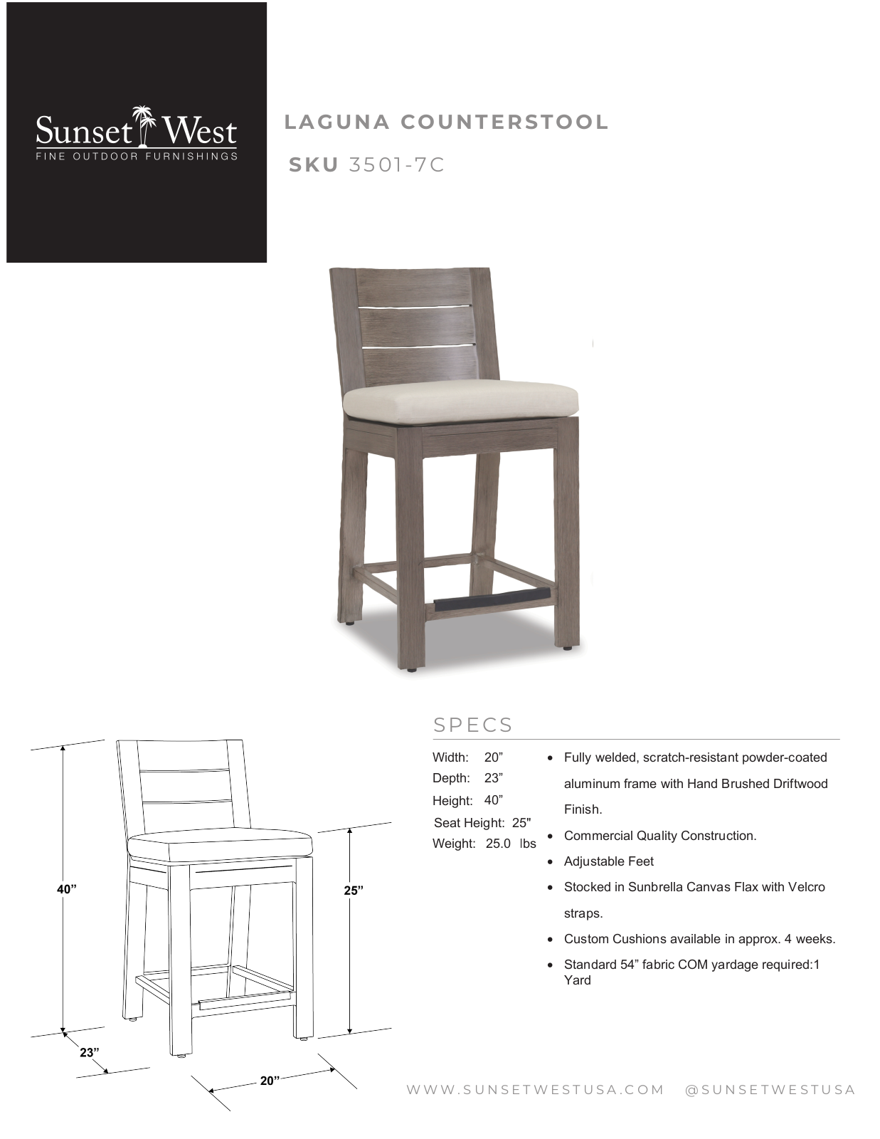 Sunset West XSW1556 Specifications - ManualMachine.com