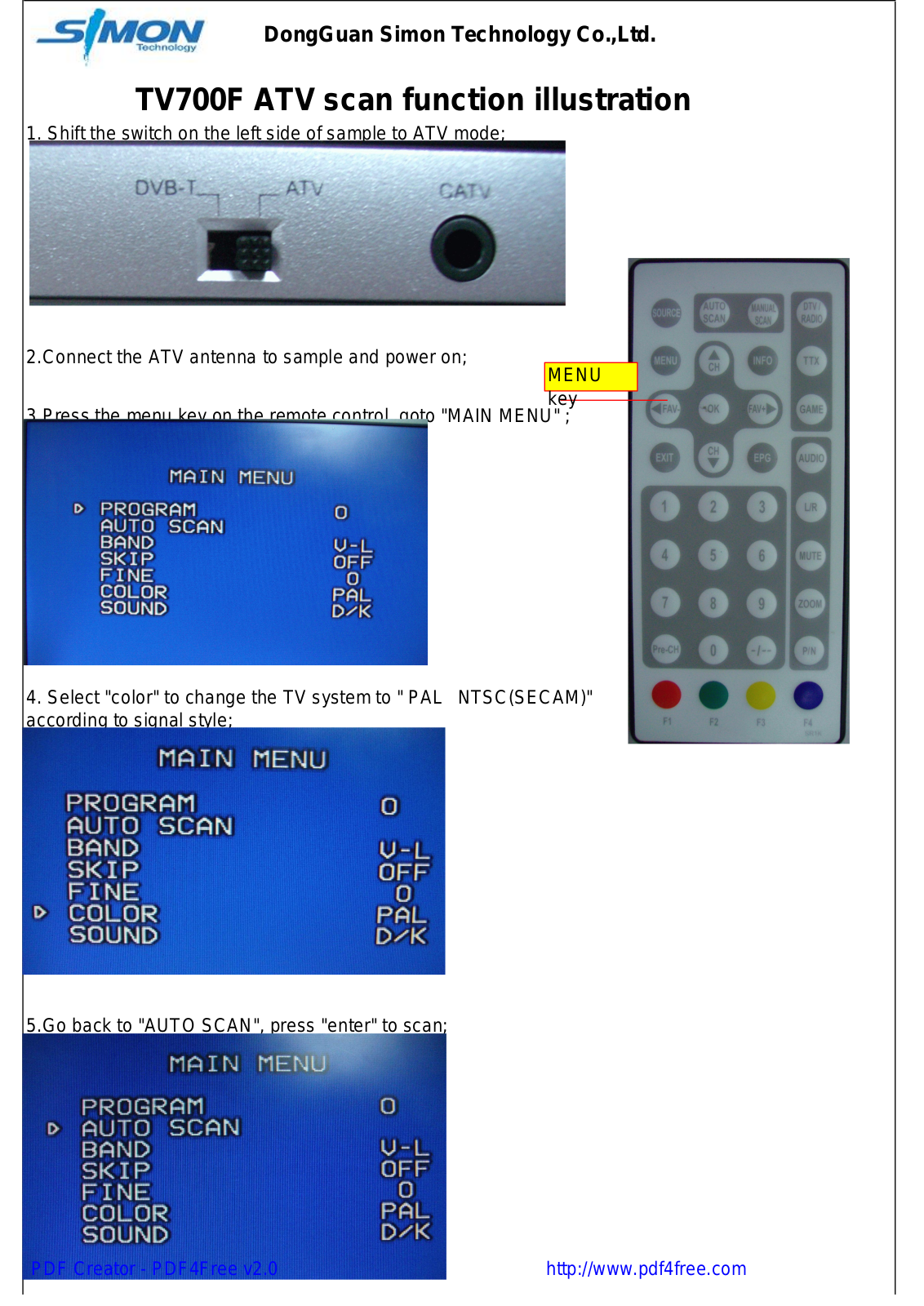 Next base TV700F ATV user Manual