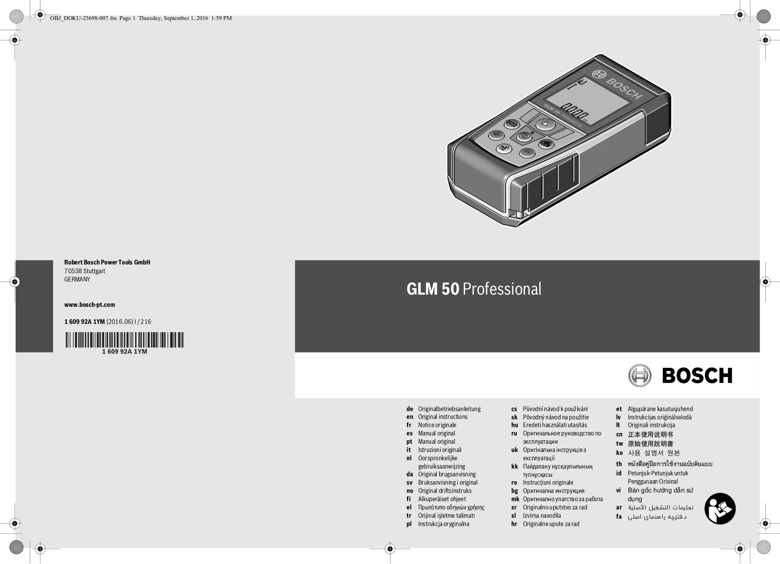 Bosch GLM 50 User Manual