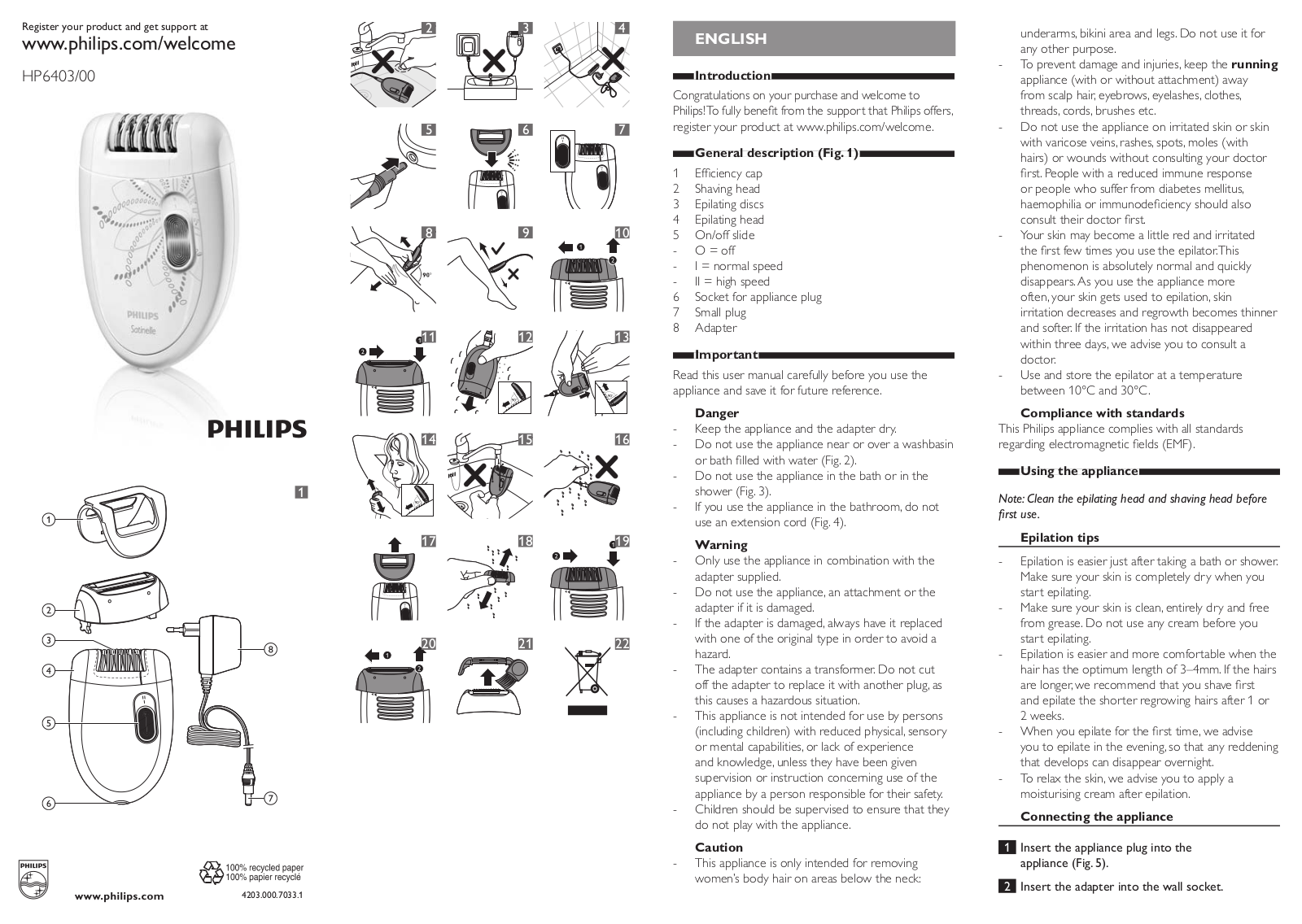 Philips HP 6403 User Manual