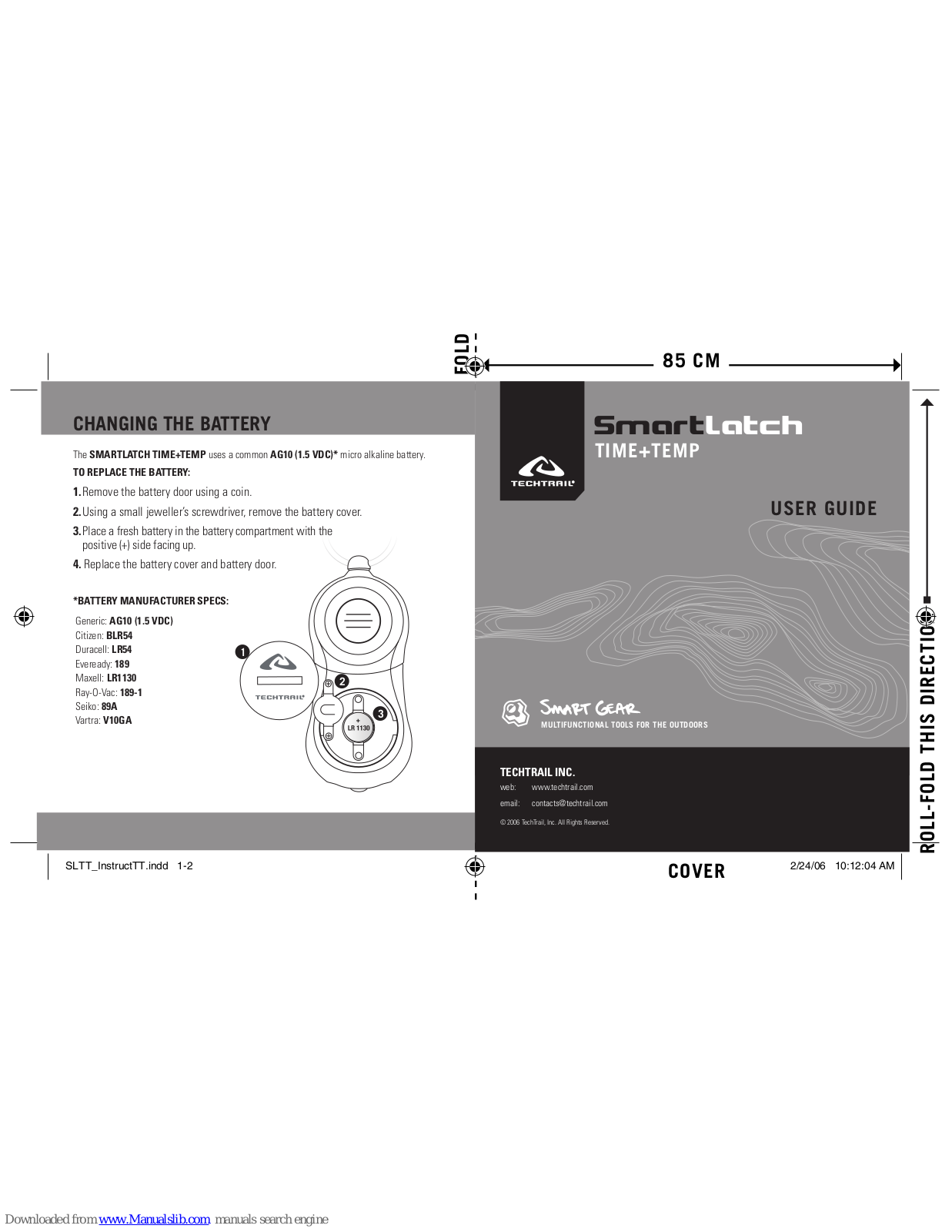 TECHTRAIL SmartLatch, SmartLatch TIME+TEMP User Manual