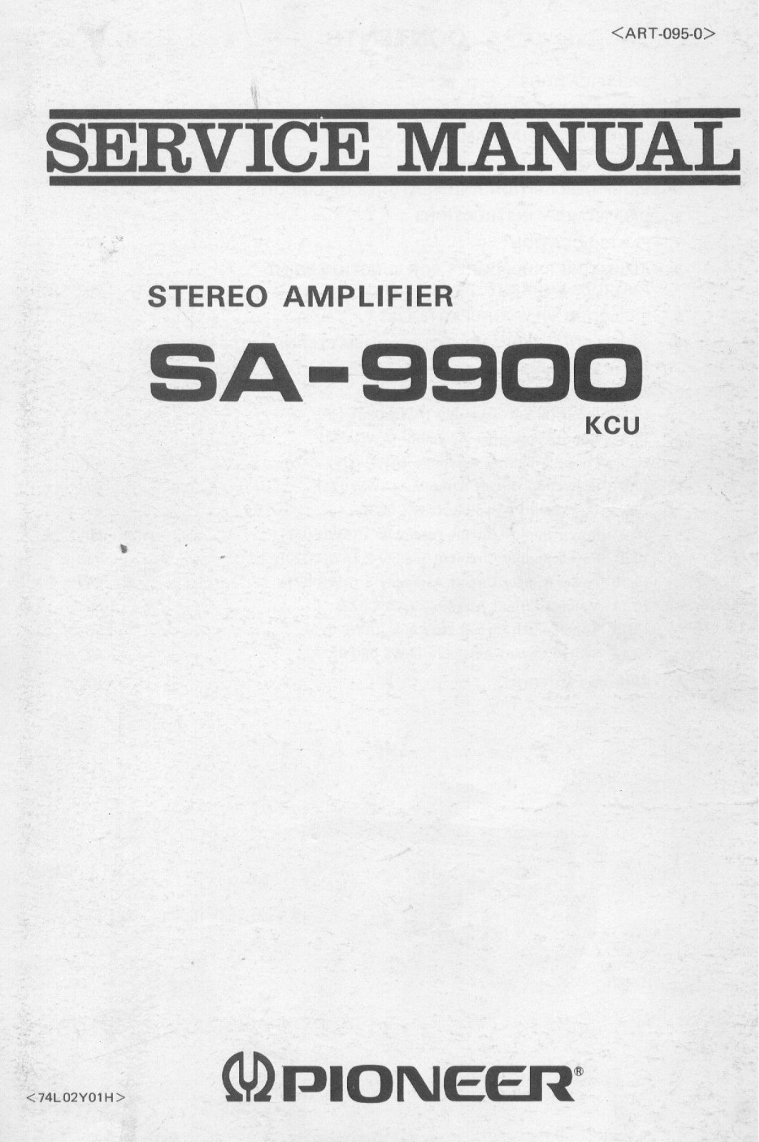 Pioneer SA-9900 User Manual