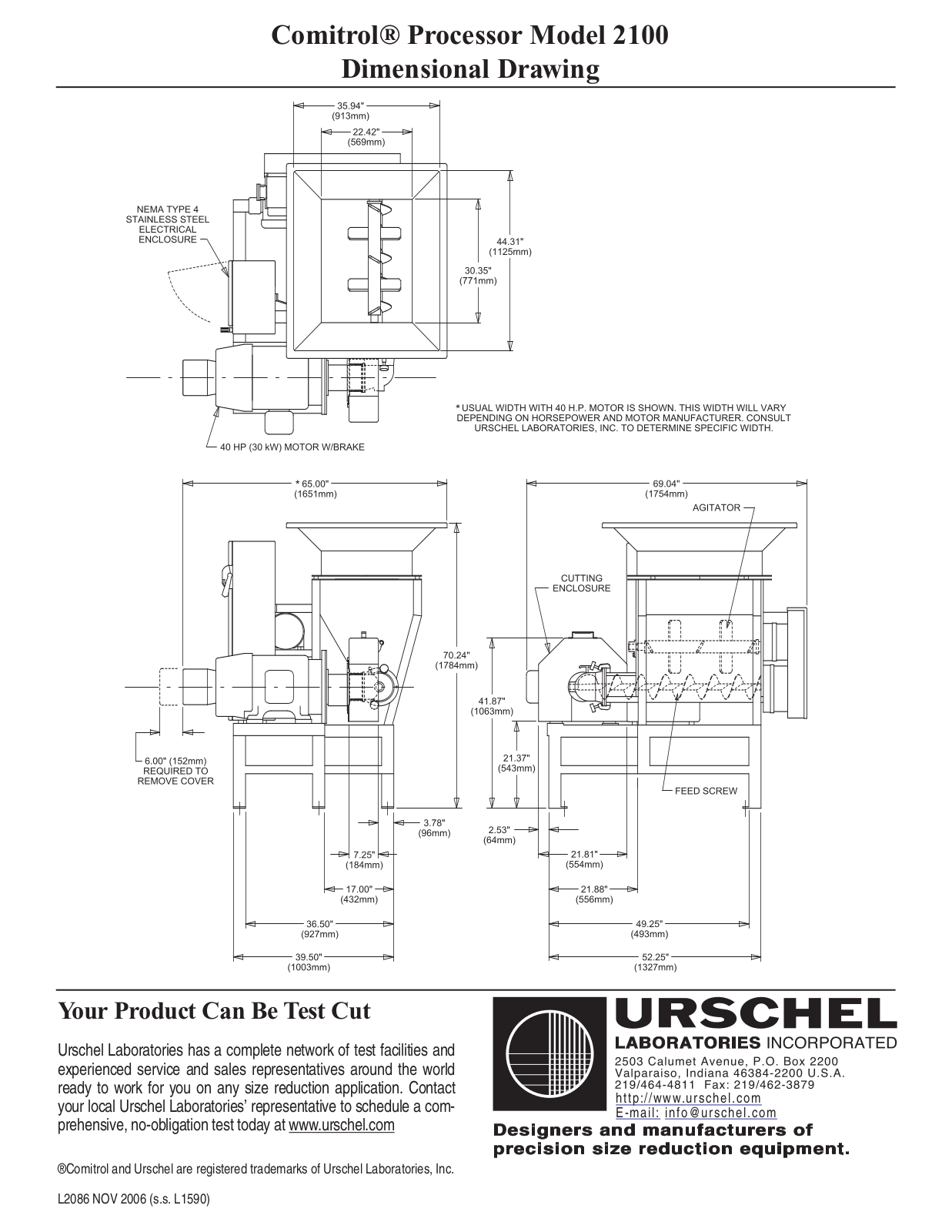 Urschel 2100 Parts Diagram