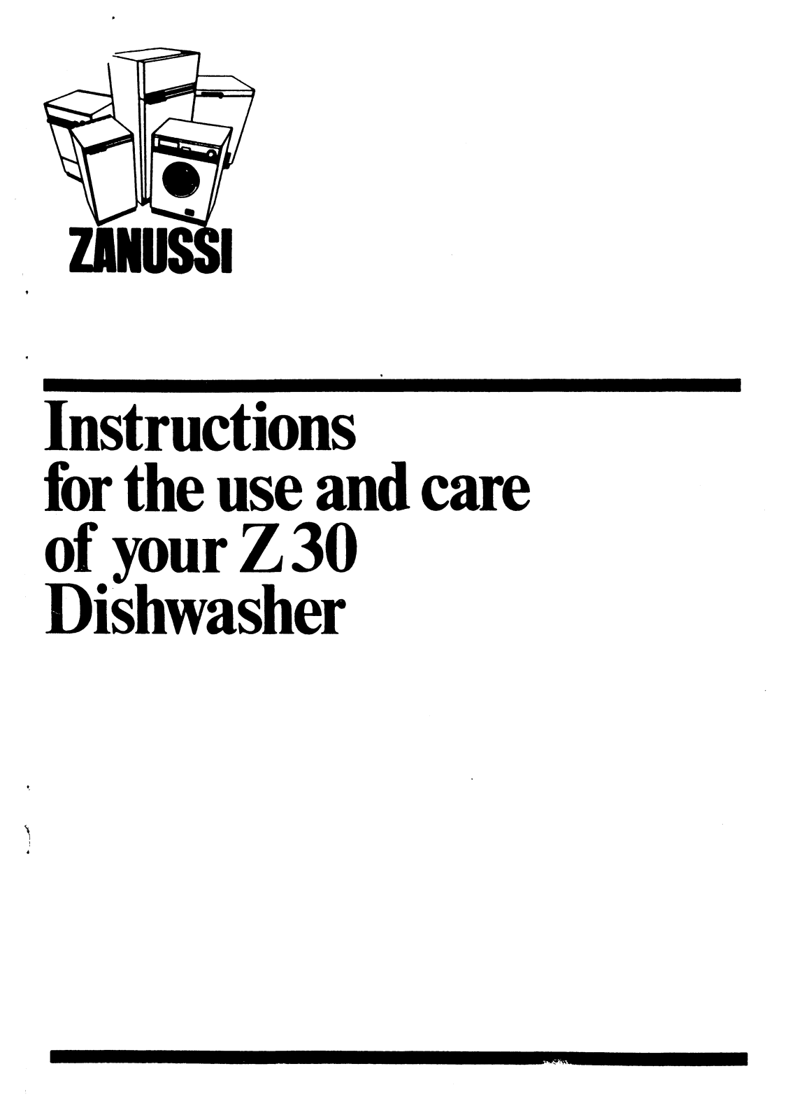 Zanussi Z 30 User Manual